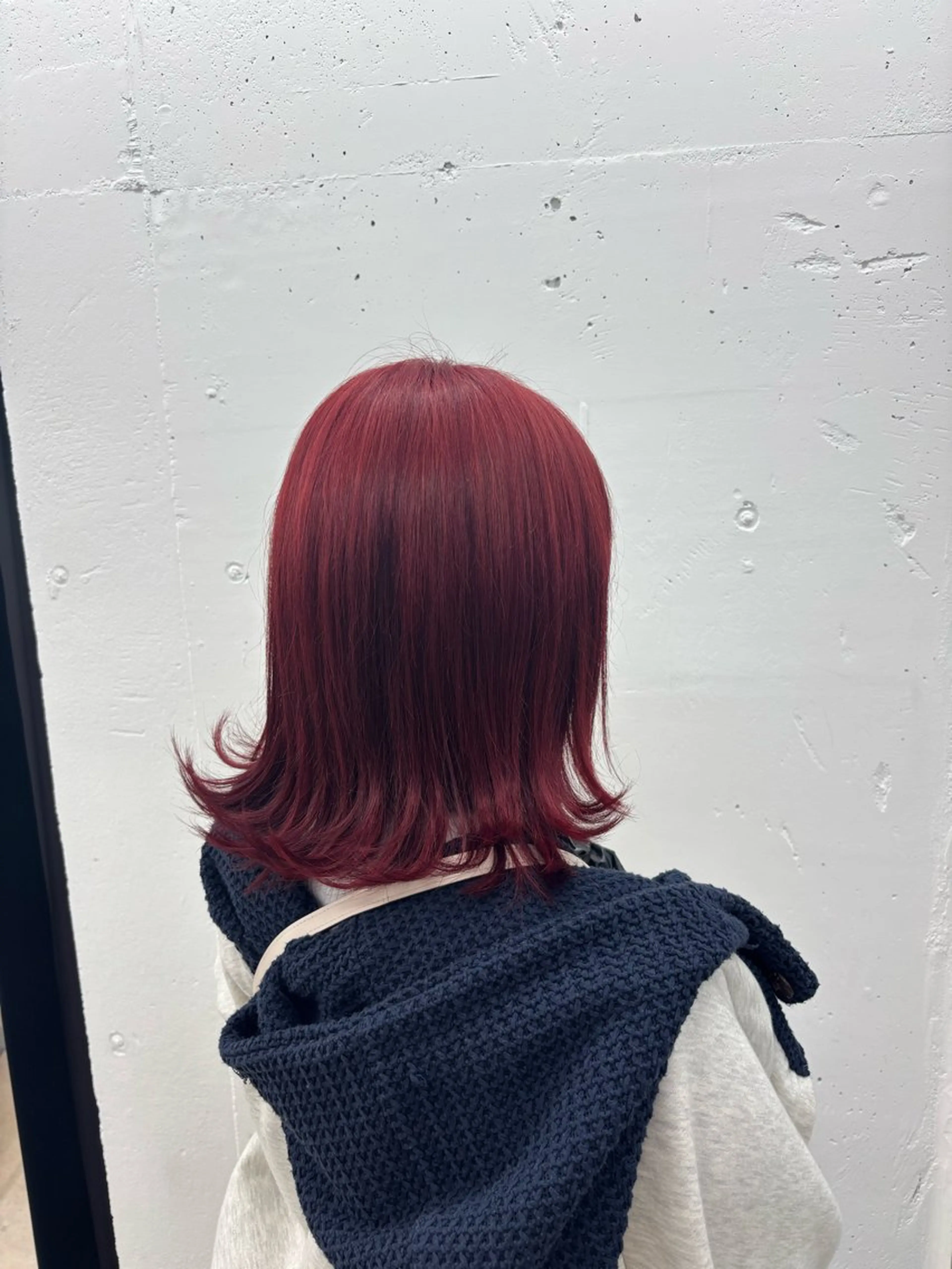 ミディアム カラー ブリーチ レッドカラー ヘアカラー トリートメント ヘッドスパ 🌼あいり🌼 JILLSTUDIOのヘアスタイル