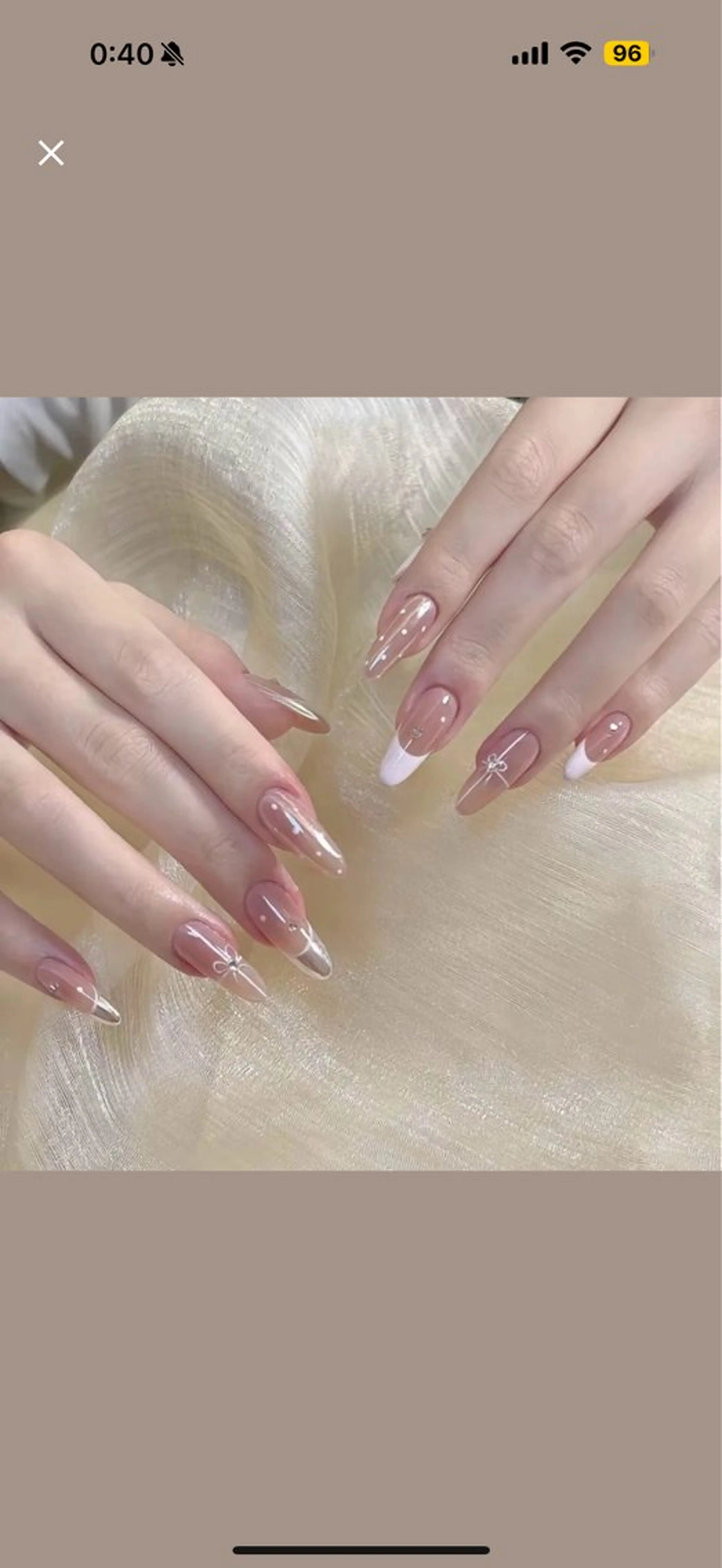 ネイル アートネイル オーロラネイル クリアネイル 長さ出し フレンチネイル ハンドネイル LU NAのネイルデザイン