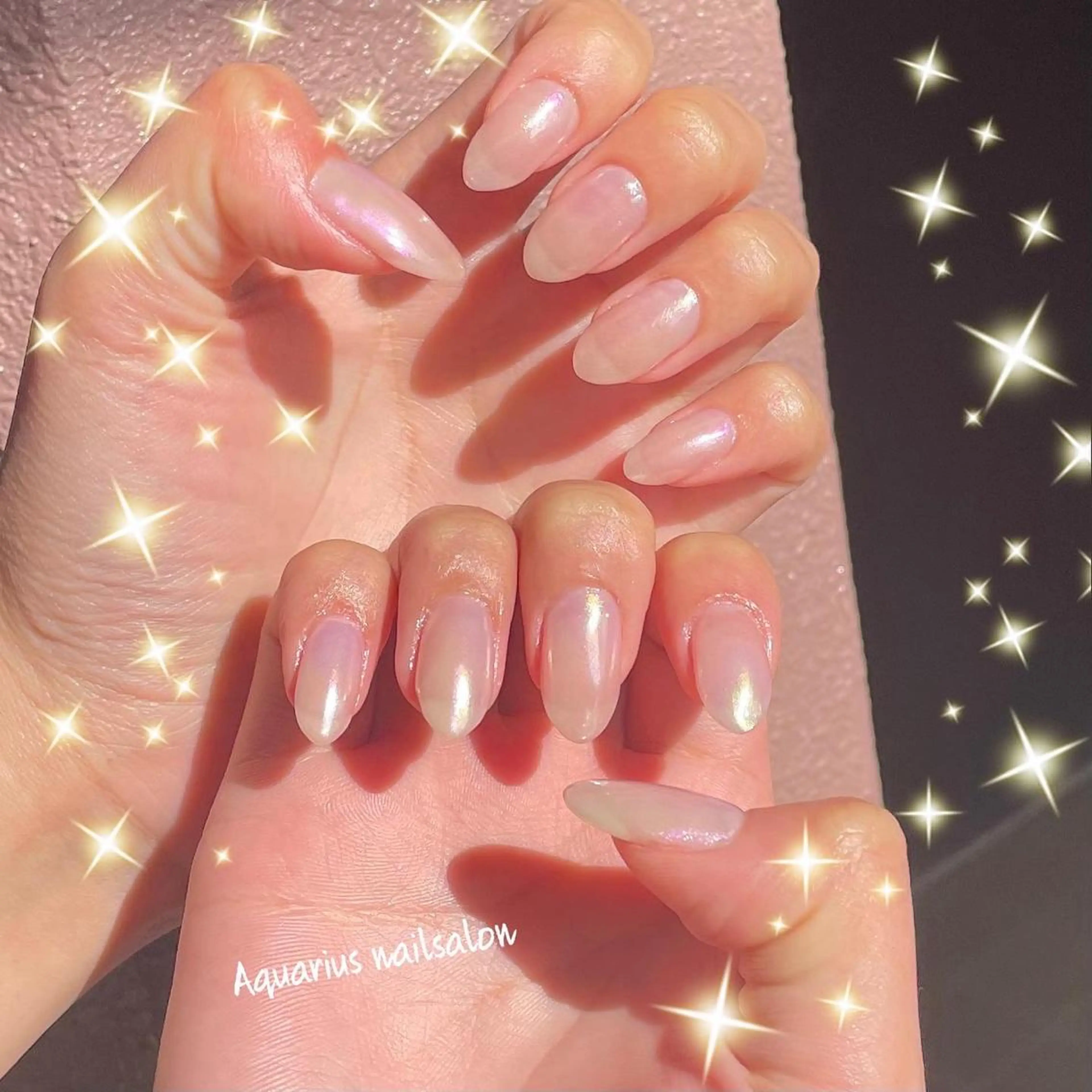 ネイル オーロラネイル ミラーネイル 奥園 良恵のネイルデザイン