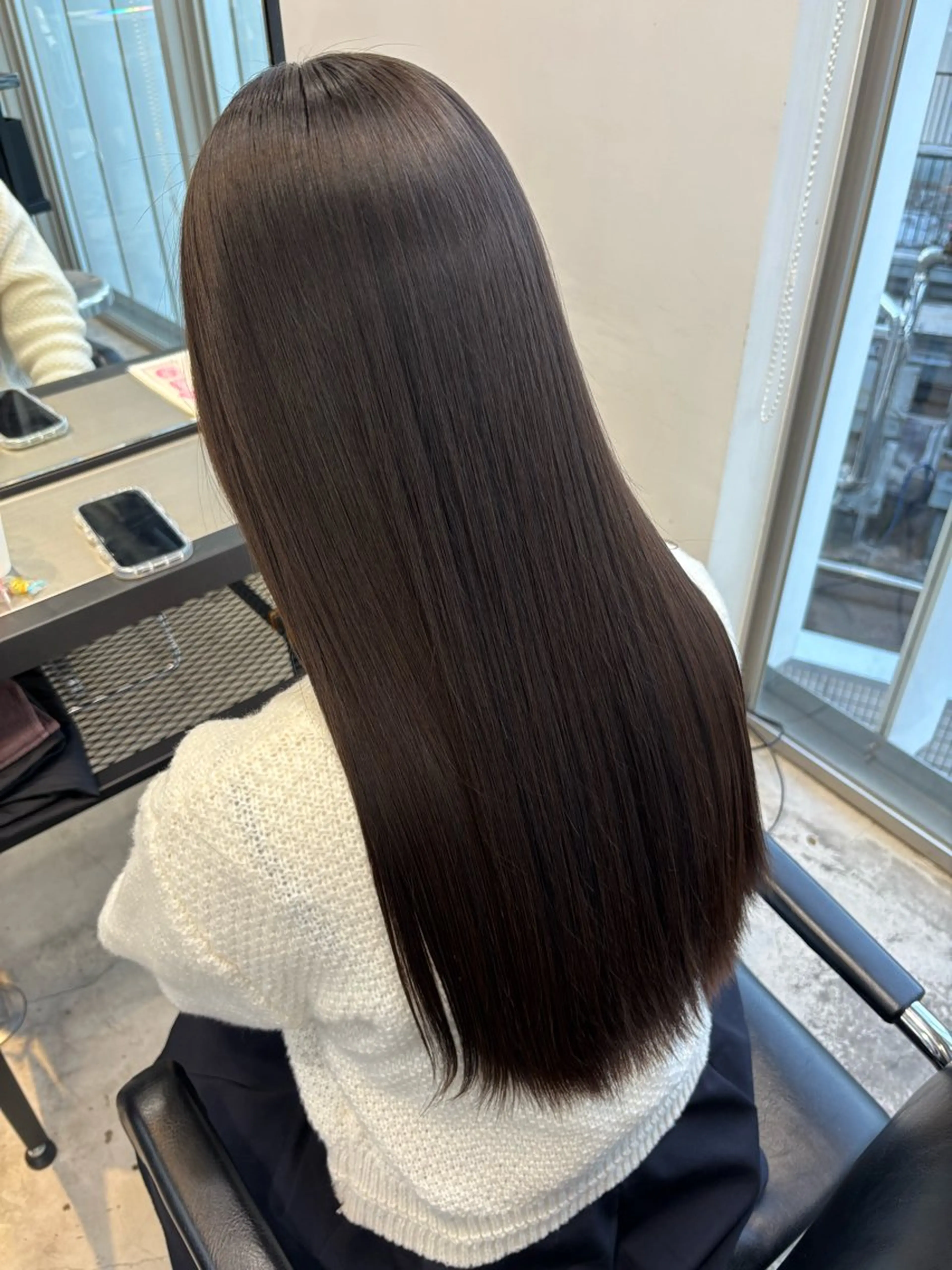 ロング カラー 縮毛矯正 トリートメント ダメージレス艶カラー MISAKI🦋のヘアスタイル