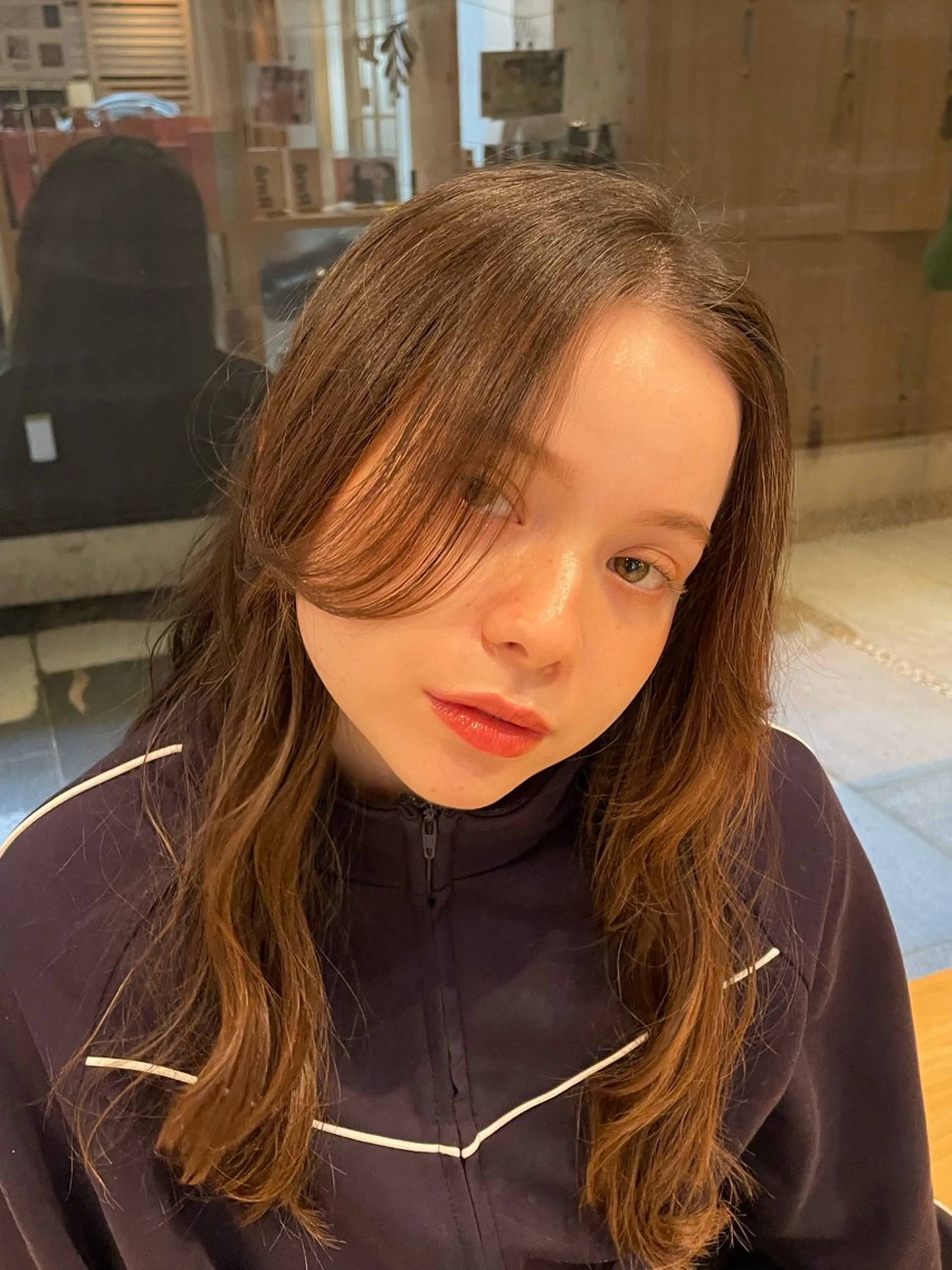 ロング カラー 縮毛矯正 うる艶カラー/美髪 トリートメント/めいのヘアスタイル