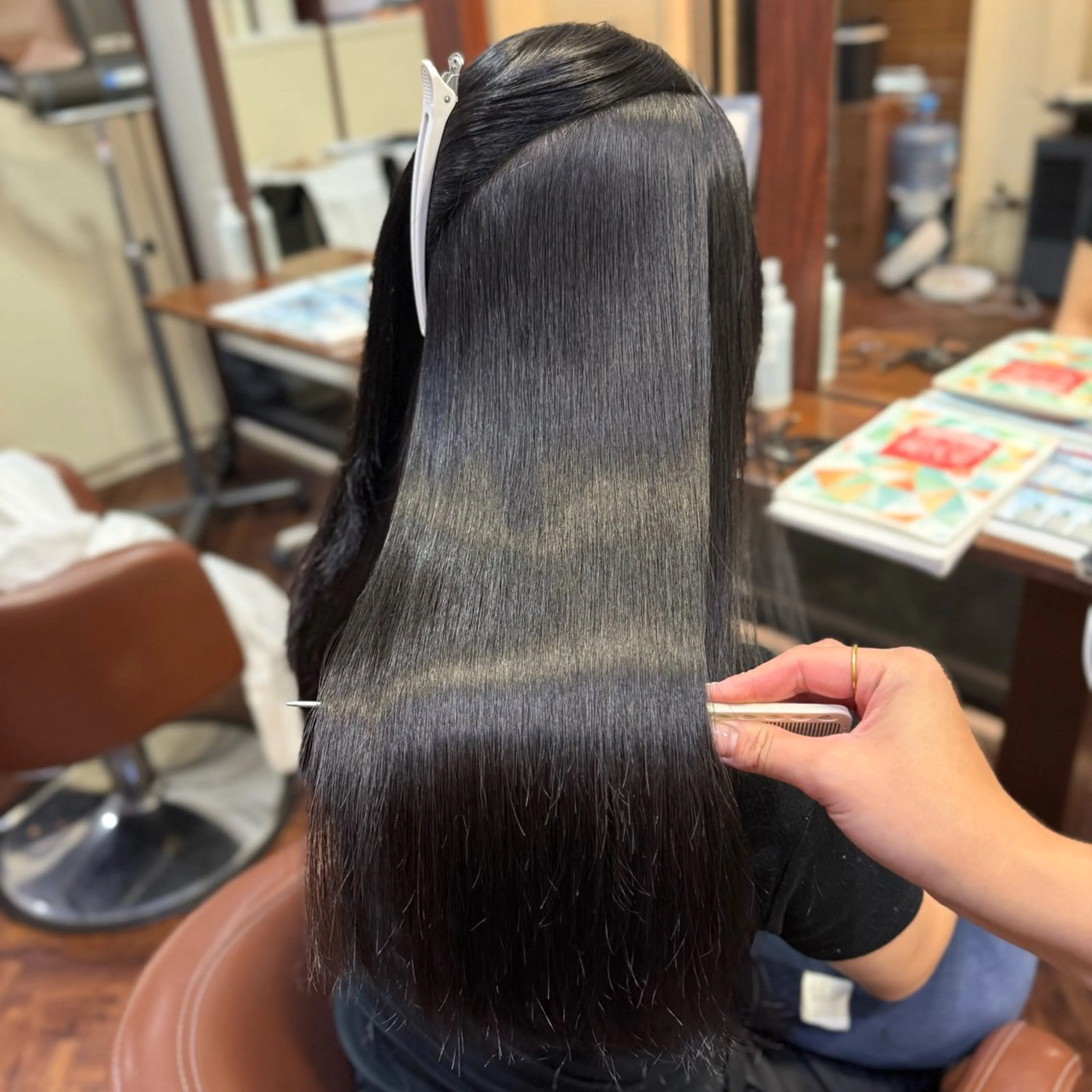 ロング 縮毛矯正 トリートメント カット 縮毛矯正 トリートメント 尾崎 海璃のヘアスタイル