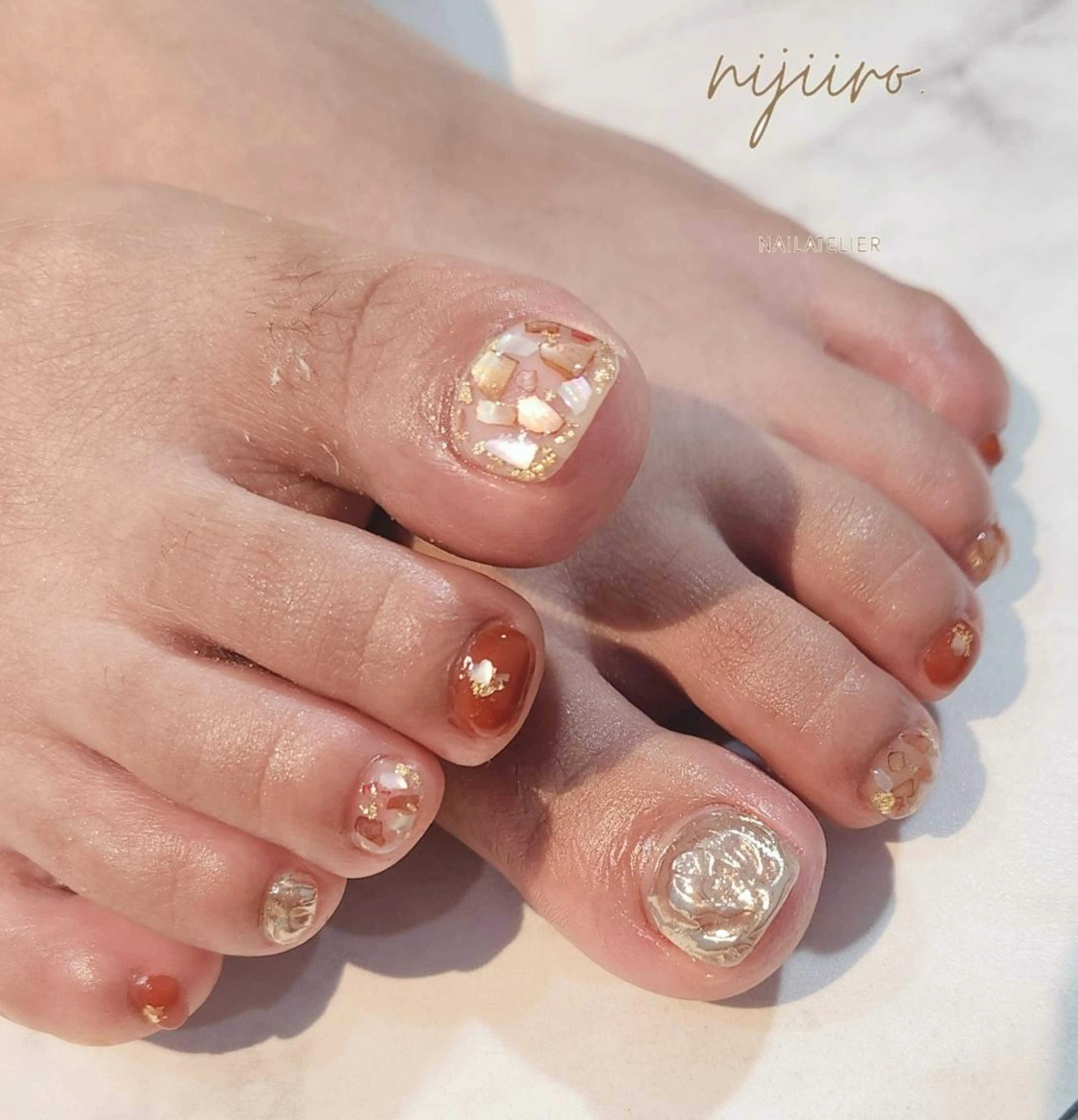 ネイル フットネイル nailatelier nijiiro.所属・nijiiro🌈 サトウのネイルデザイン