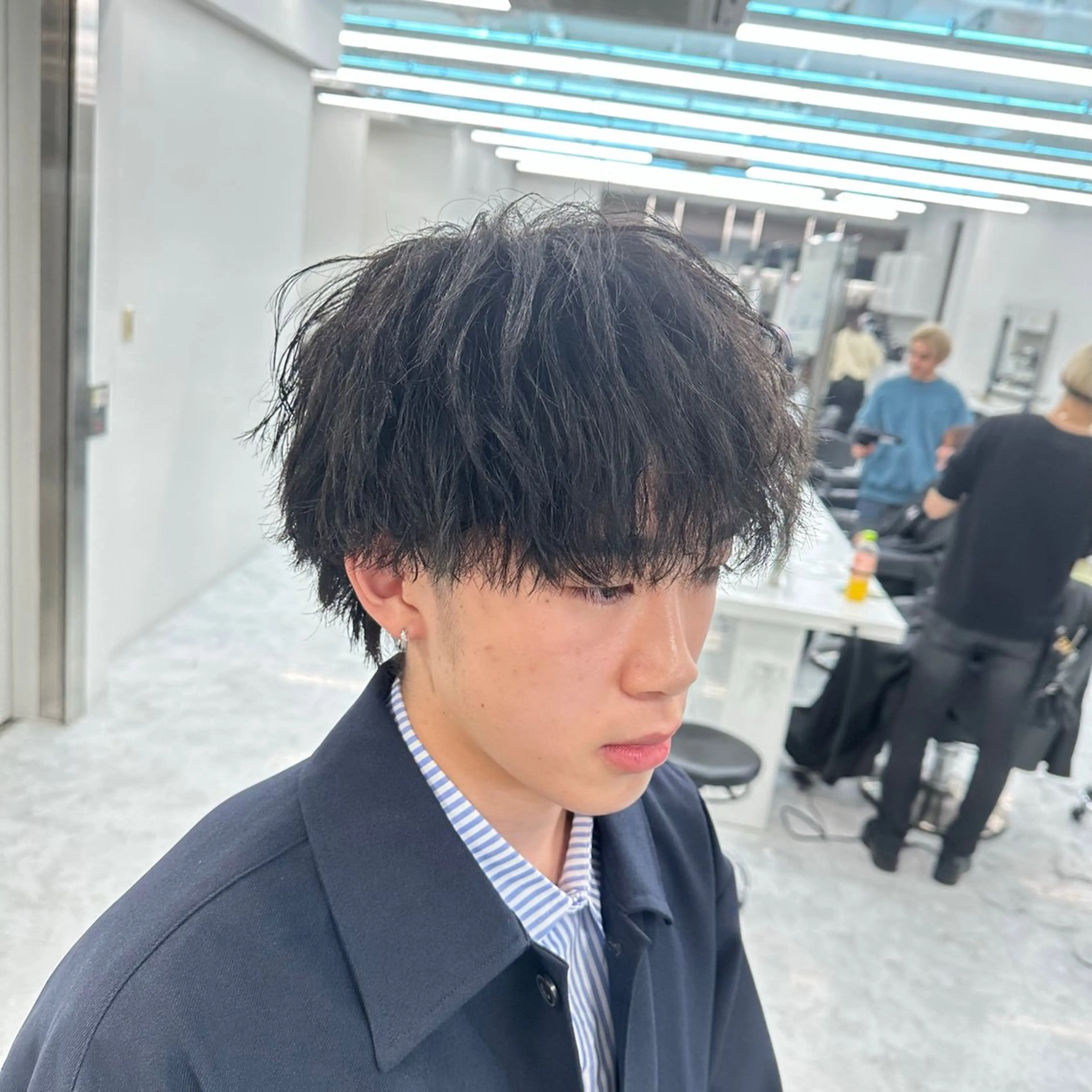 カラー パーマ ダブルカラー 韓国レイヤーKYONのヘアスタイル