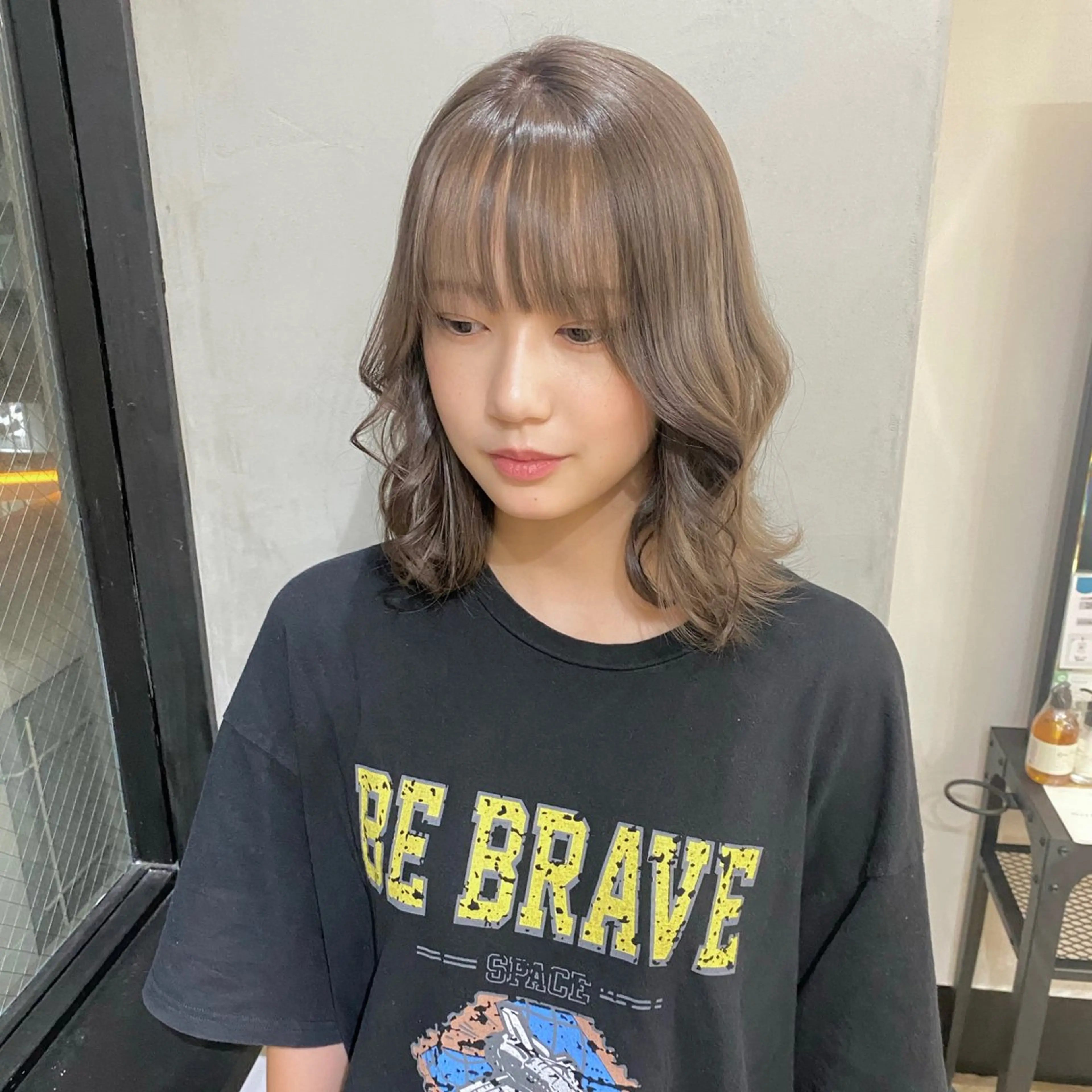 セミロング カラー カット ヘアカラー トリートメント otoha✳︎ くすみカラーのヘアスタイル