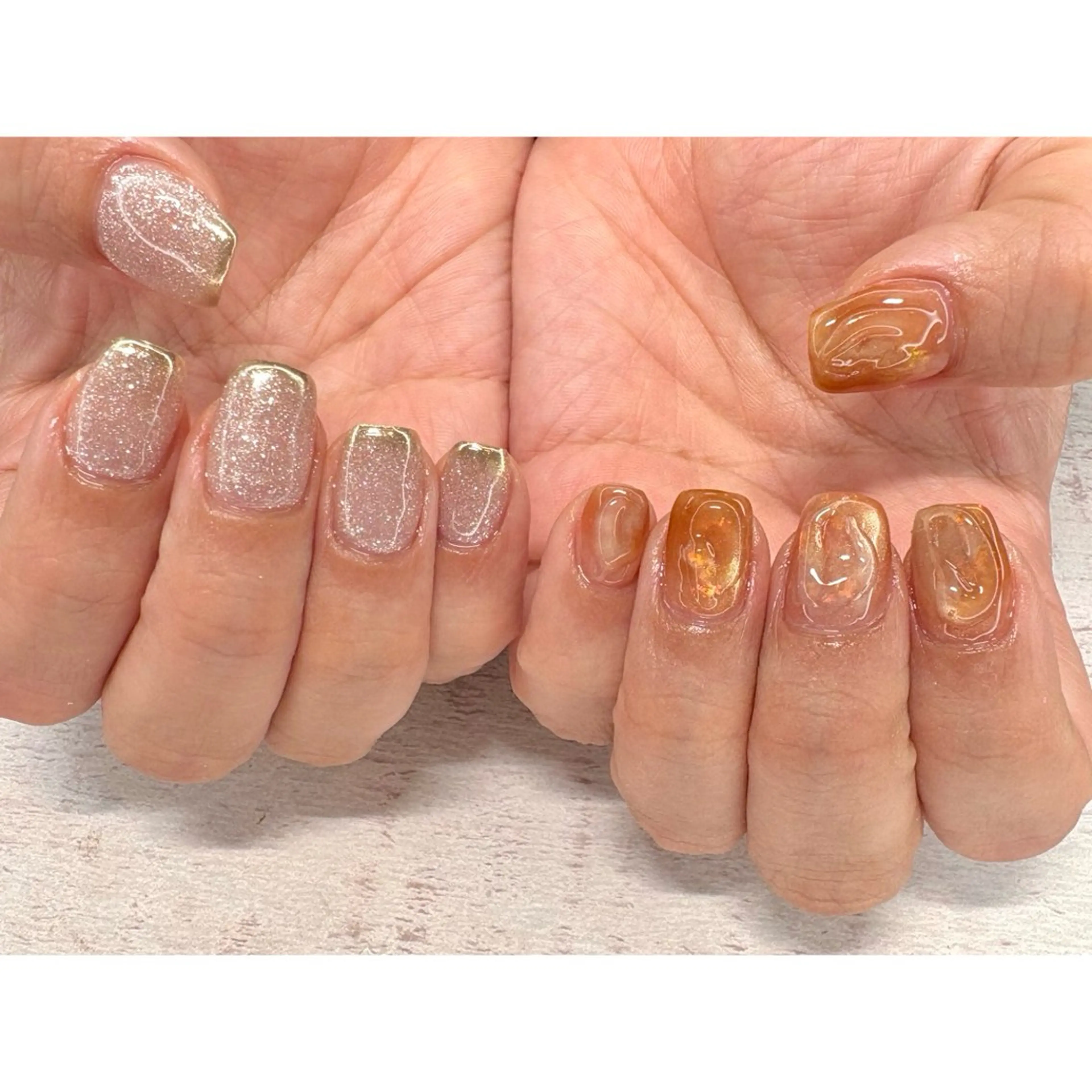 ネイル ハンドネイル 𖡼 yumenoのネイルデザイン