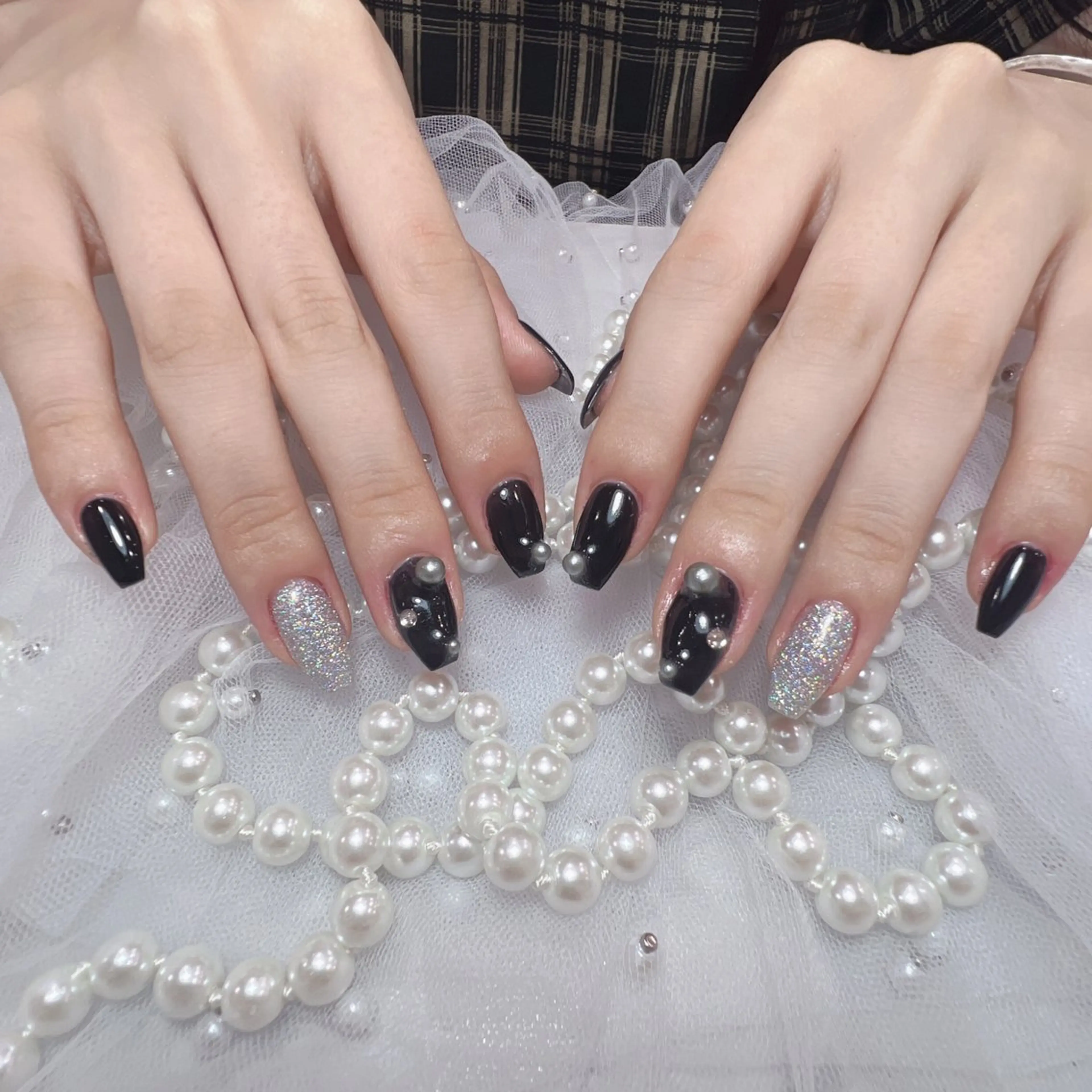 ネイル アートネイル フラッシュネイル フレンチネイル ジェルネイル ガラスフレンチ ハンドネイル You&Me Yukiのネイルデザイン