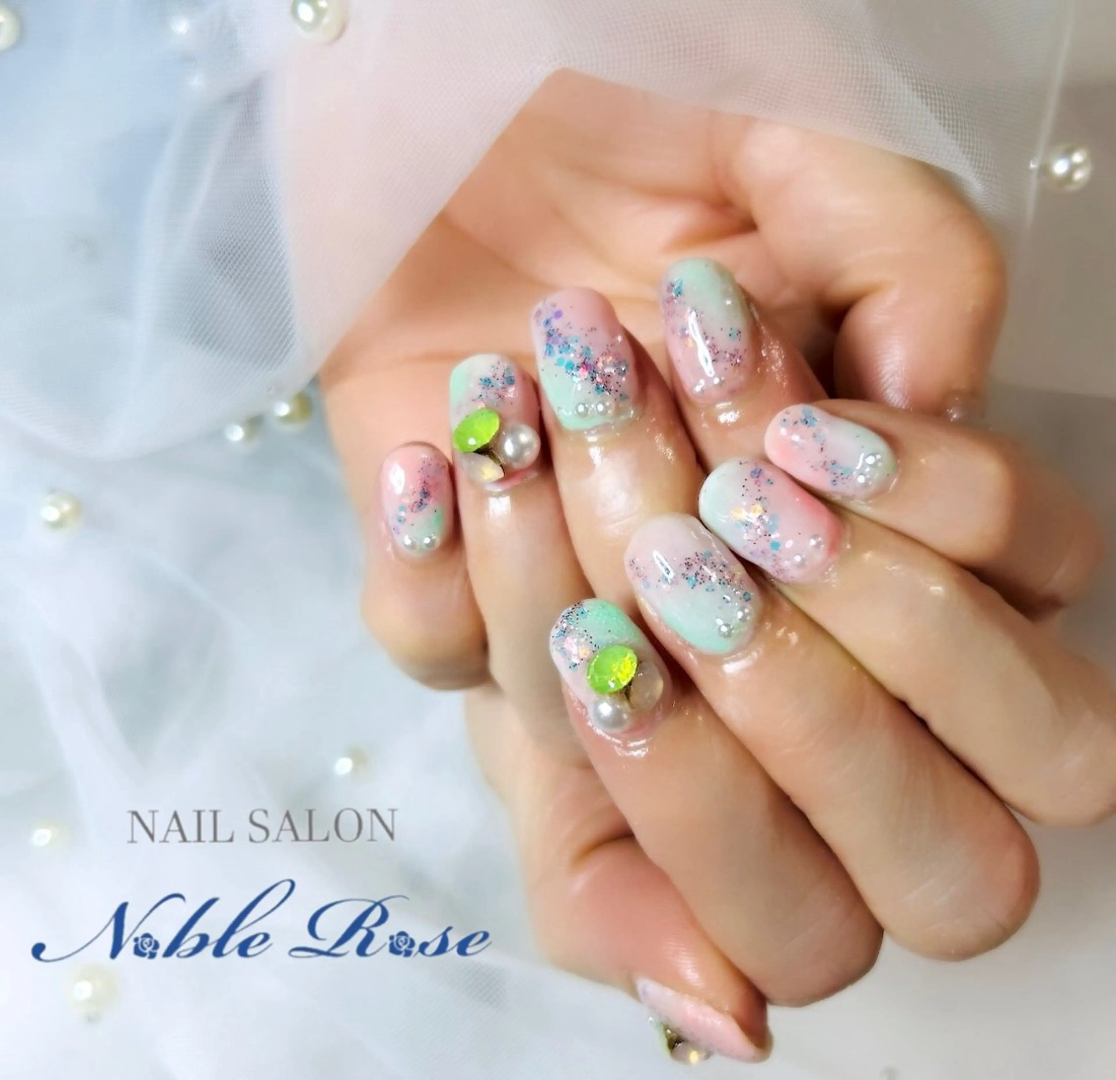 ネイル 春ネイル Noble Rose🥀のネイルデザイン