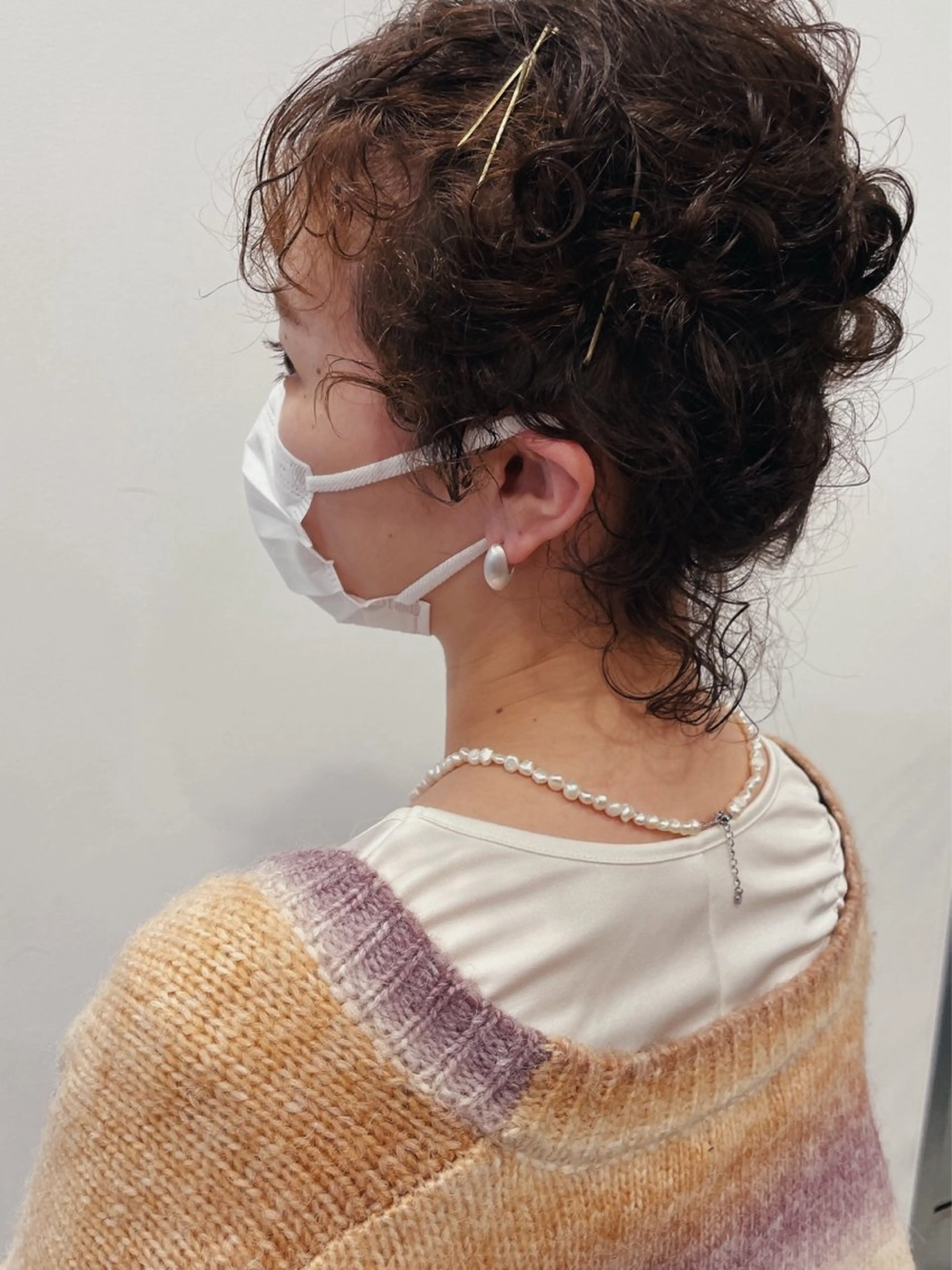 ミディアム パーマ ヘアアレンジ ニュアンスヘア chinariのヘアスタイル