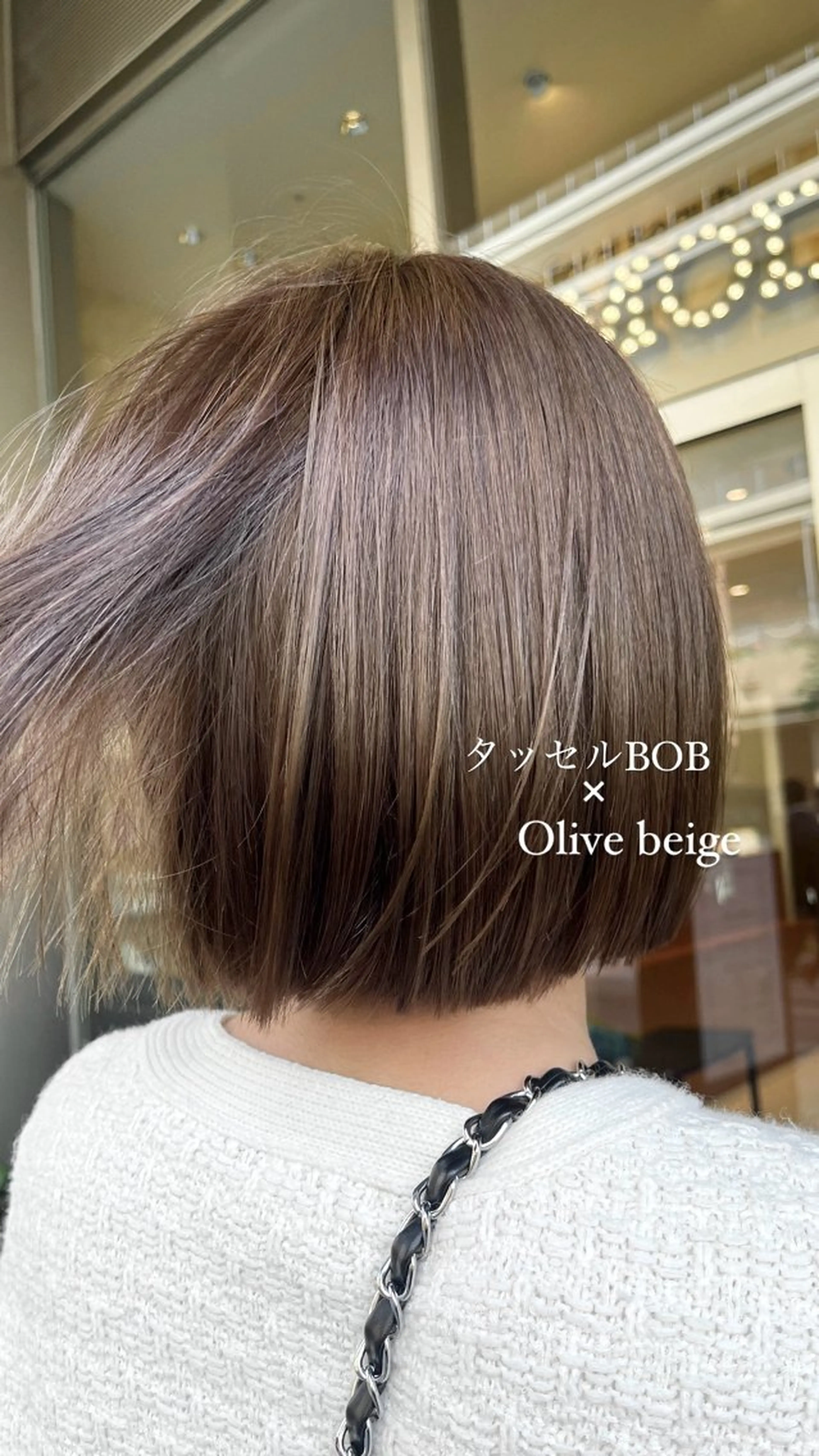 ショート カラー ベージュカラー ブリーチ 透明感カラー ブリーチなしカラー オリーブベージュ ヘアカラー ブリーチ/縮毛/ レイヤー🥝ルナのヘアスタイル