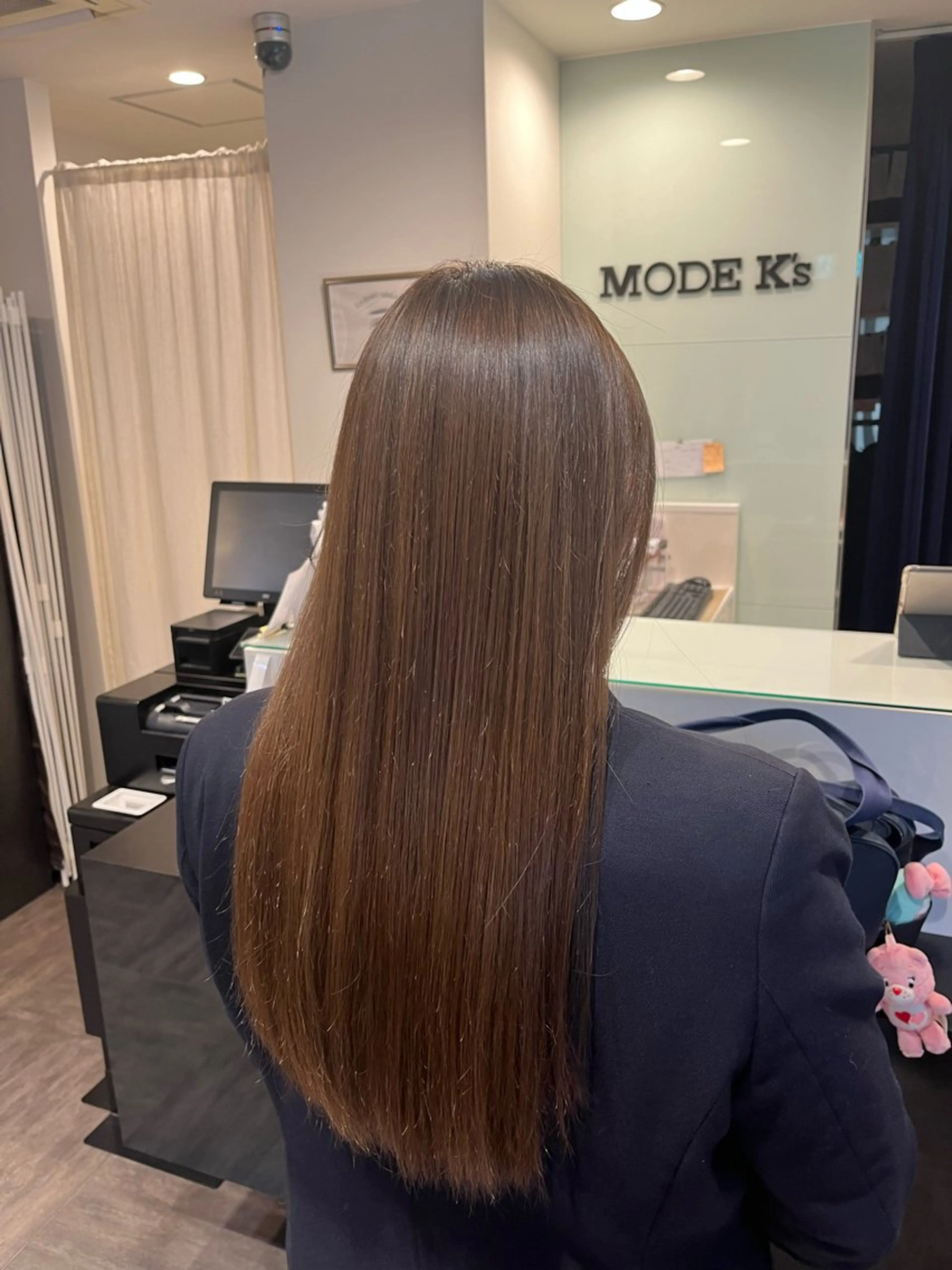 ロング 縮毛矯正 中川 蓮のヘアスタイル