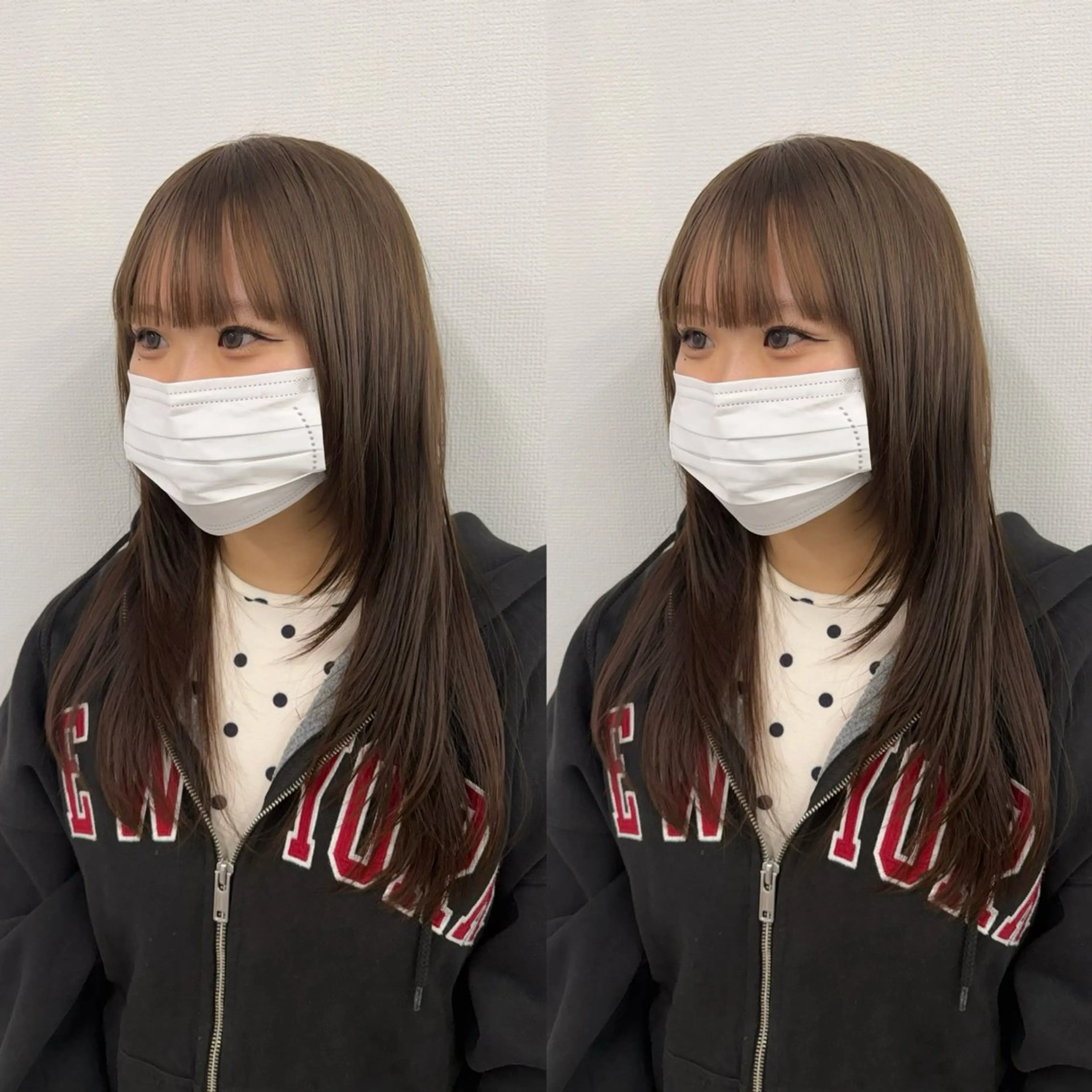 セミロング ブリーチ無しカラー✨ 美鈴のヘアスタイル