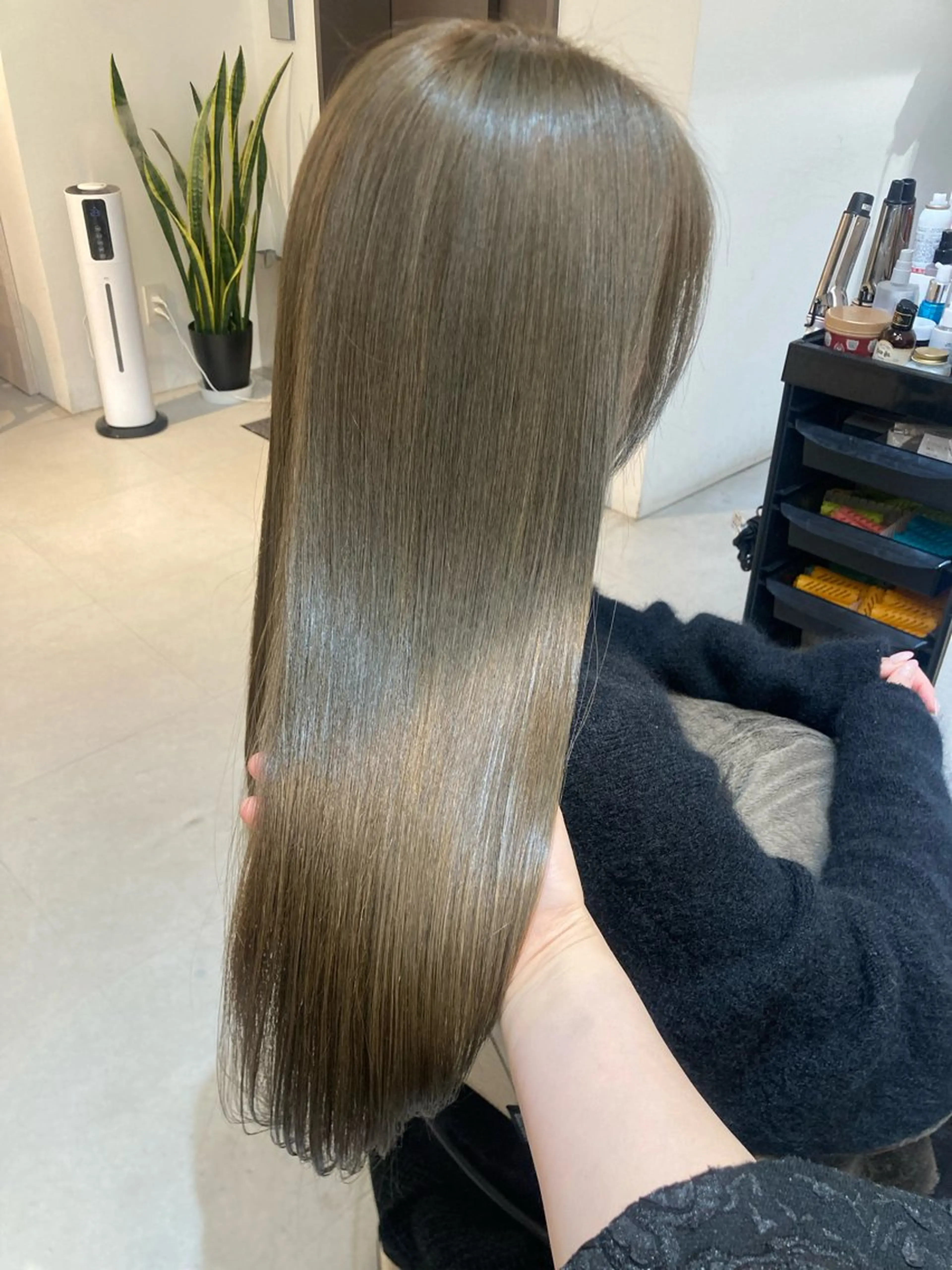 ロング カット ヘアカラー トリートメント ✨色持ちの良い艶 カラー✨蟹江真世のヘアスタイル