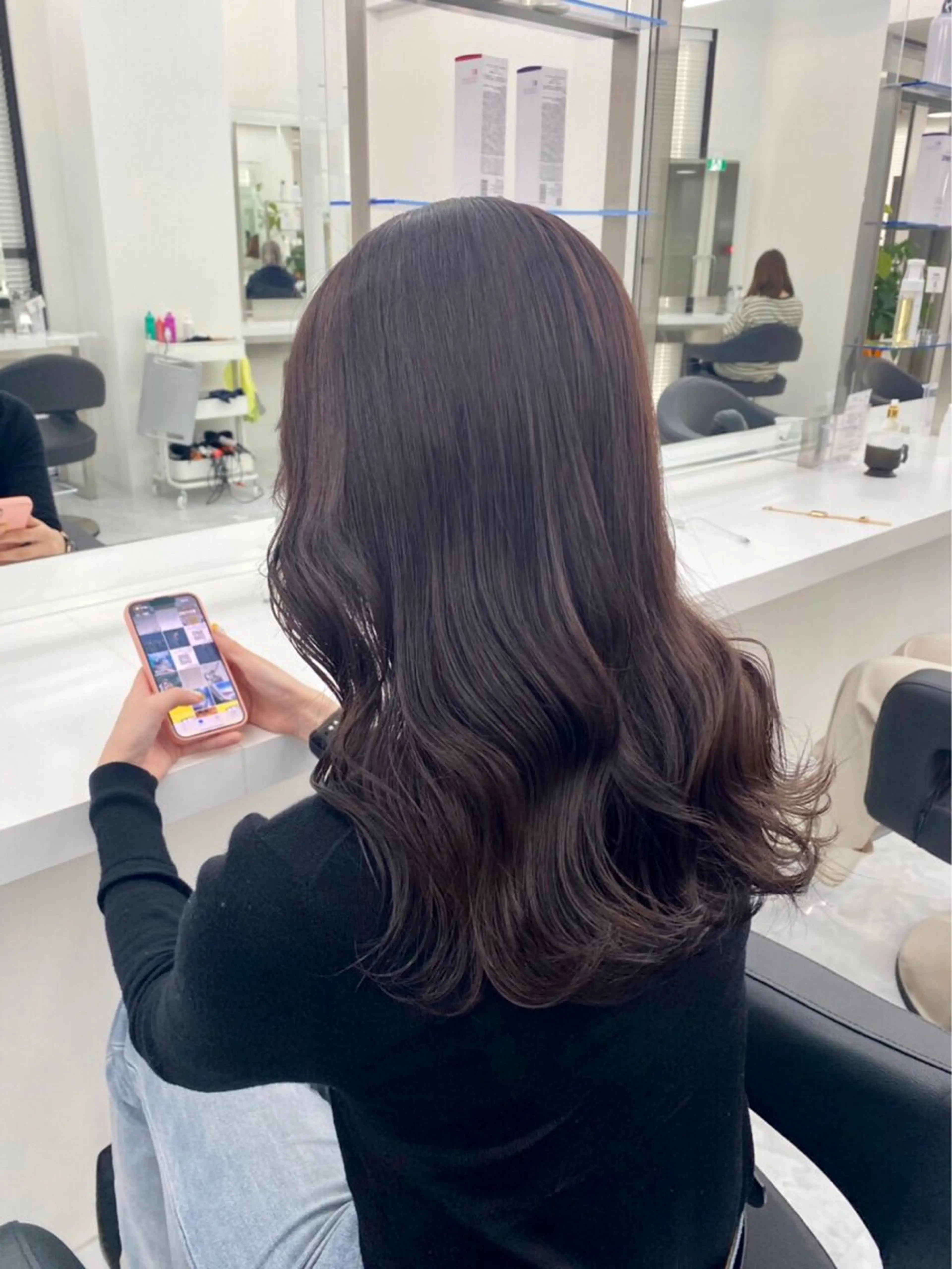 セミロング カラー ヘアアレンジ カット ヘアカラー トリートメント ヘッドスパ ヘアセット 【公式】横浜 THREE🤎🕯️のヘアスタイル