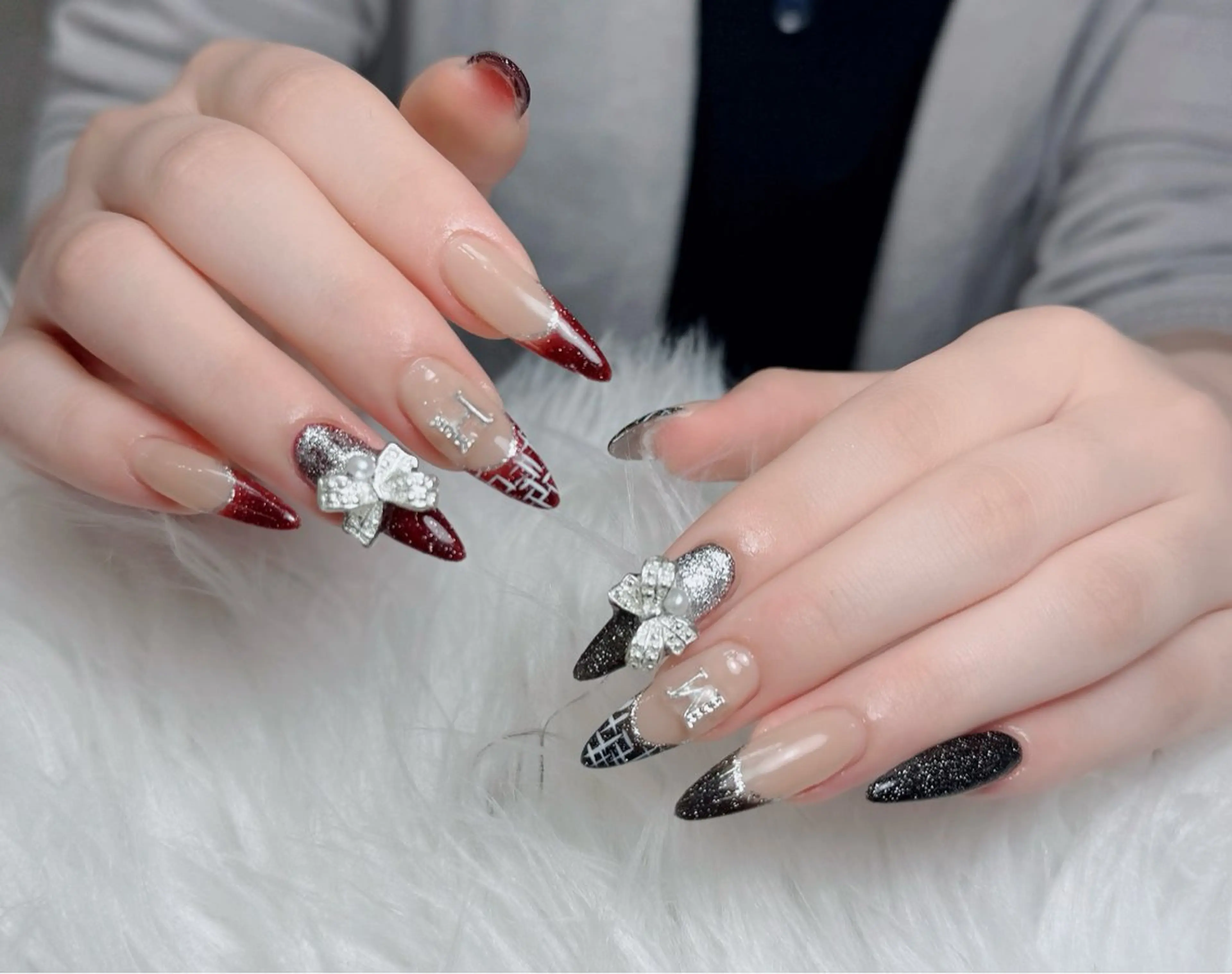 ネイル アートネイル フレンチネイル ジェルネイル 韓国ネイル マグネットネイル Lenie Nail Salonのネイルデザイン