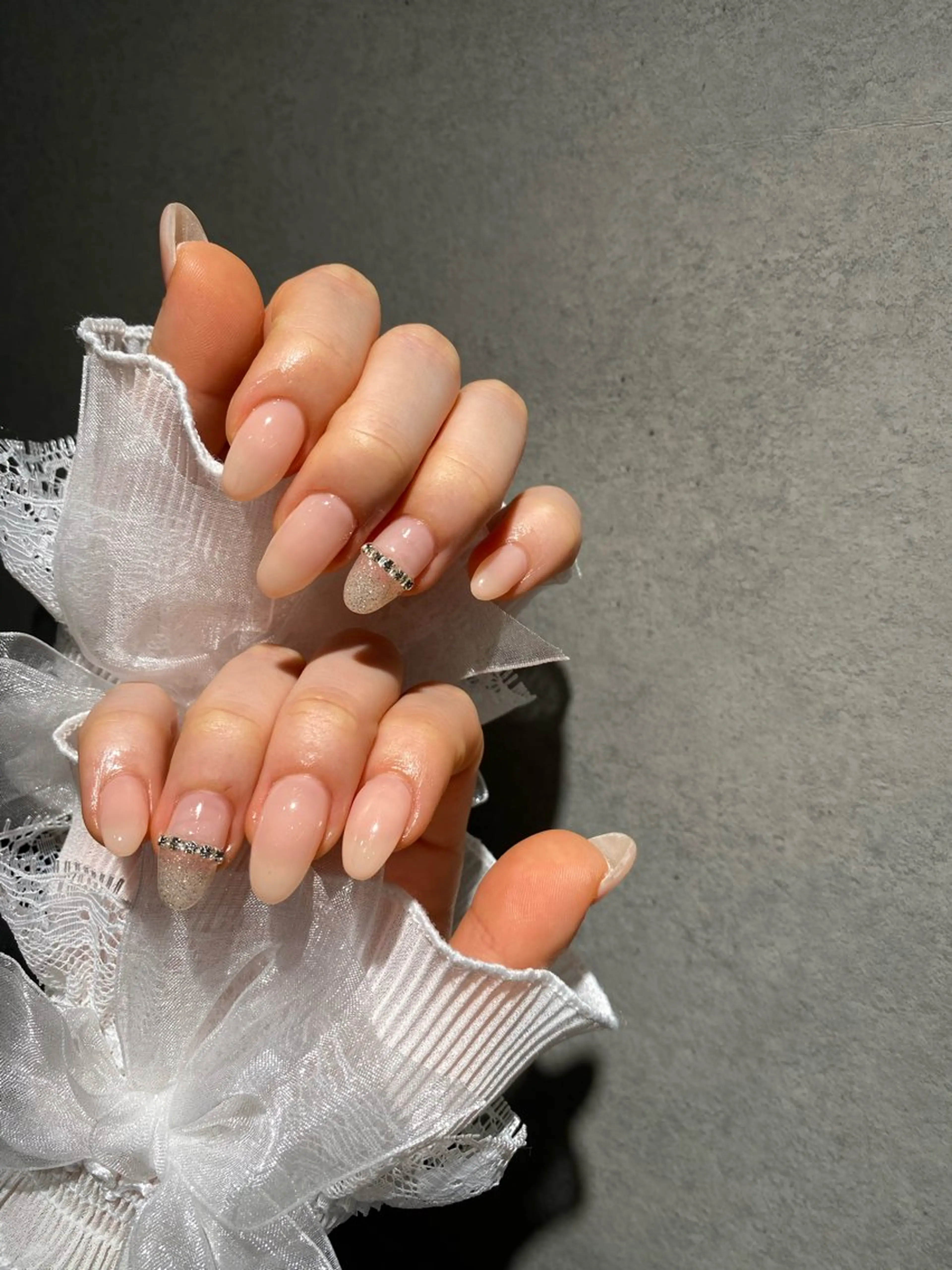 ネイル I-nailロング /ワンホン/キラキラのネイルデザイン