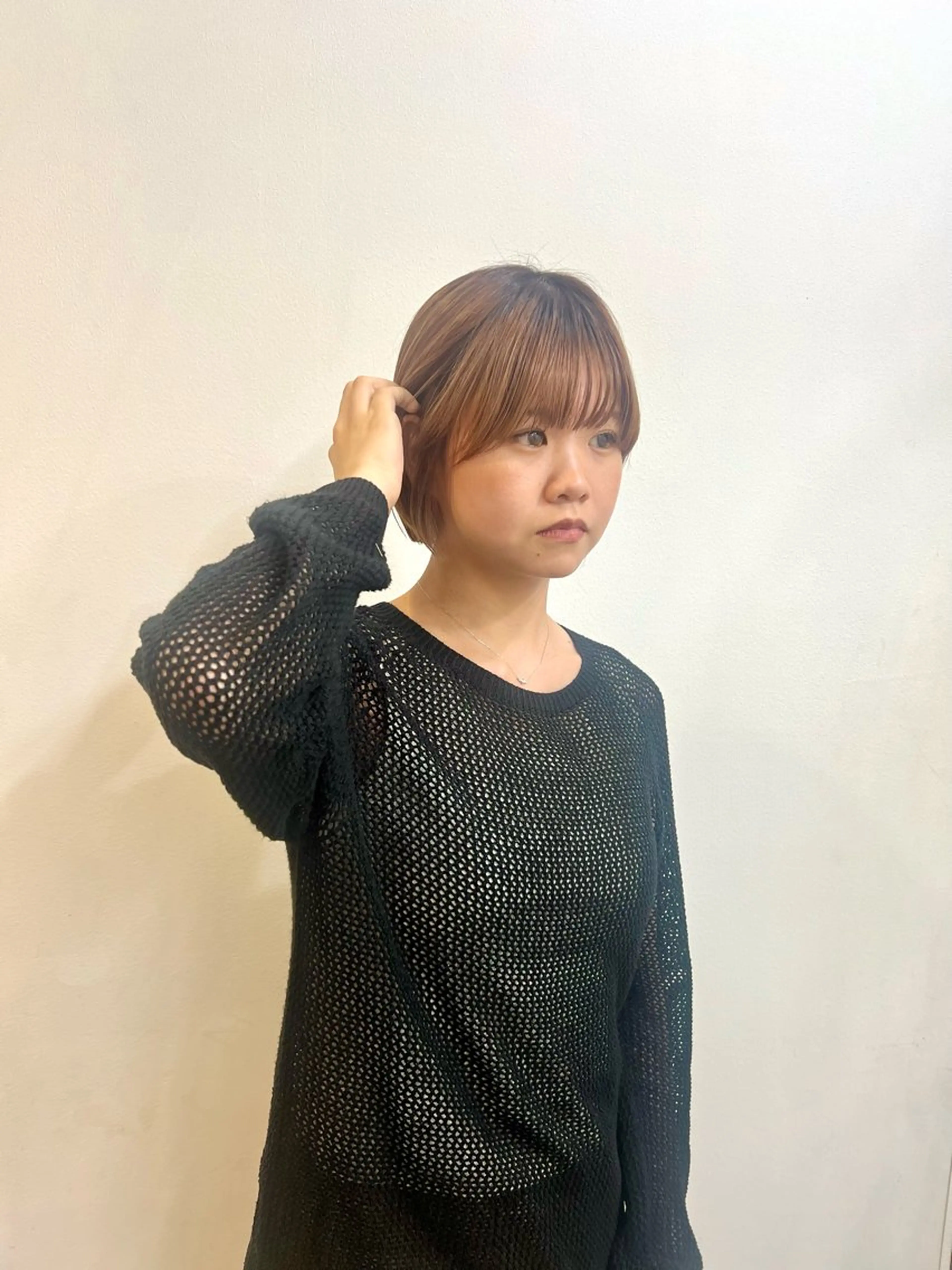 ショート カラー ハイトーンカラー ボブ 顔周りカット 韓国風ヘア カット ayaka/暖色/ レイヤーカット🩰のヘアスタイル