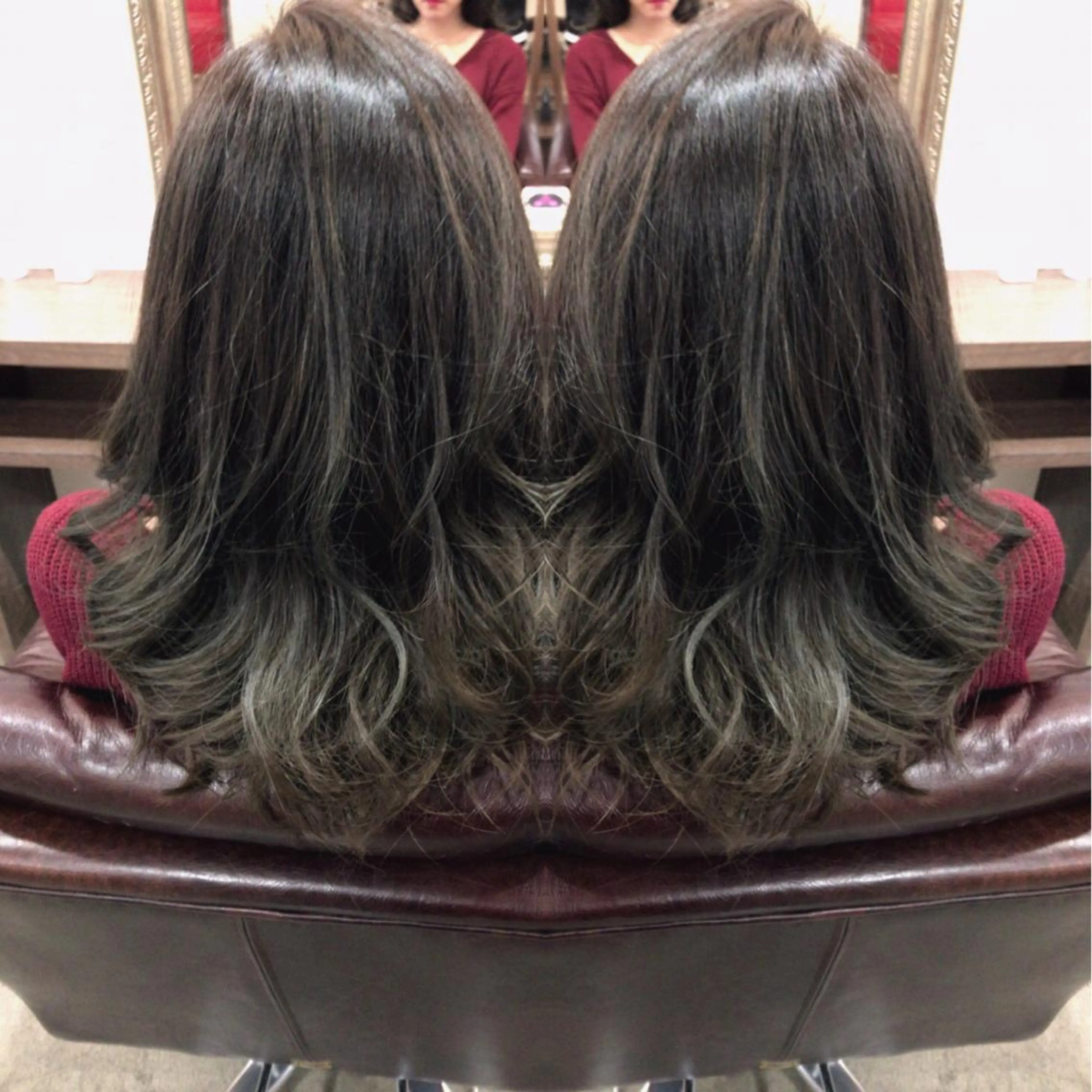 ミディアム カラー レイヤーカット匠 イソザキノリユキのヘアスタイル