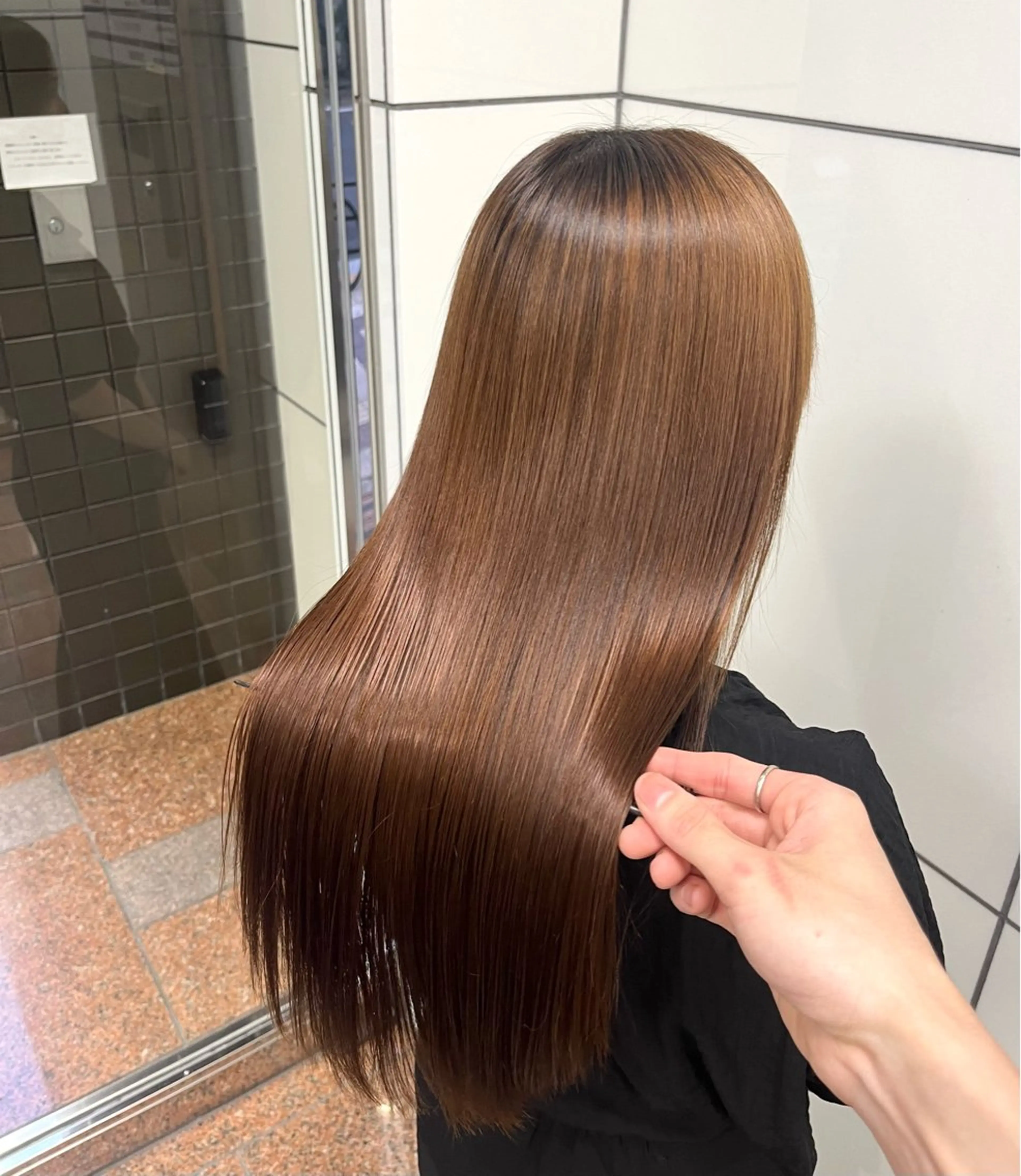 ロング カット 縮毛矯正 トリートメント 石原 悠貴のヘアスタイル