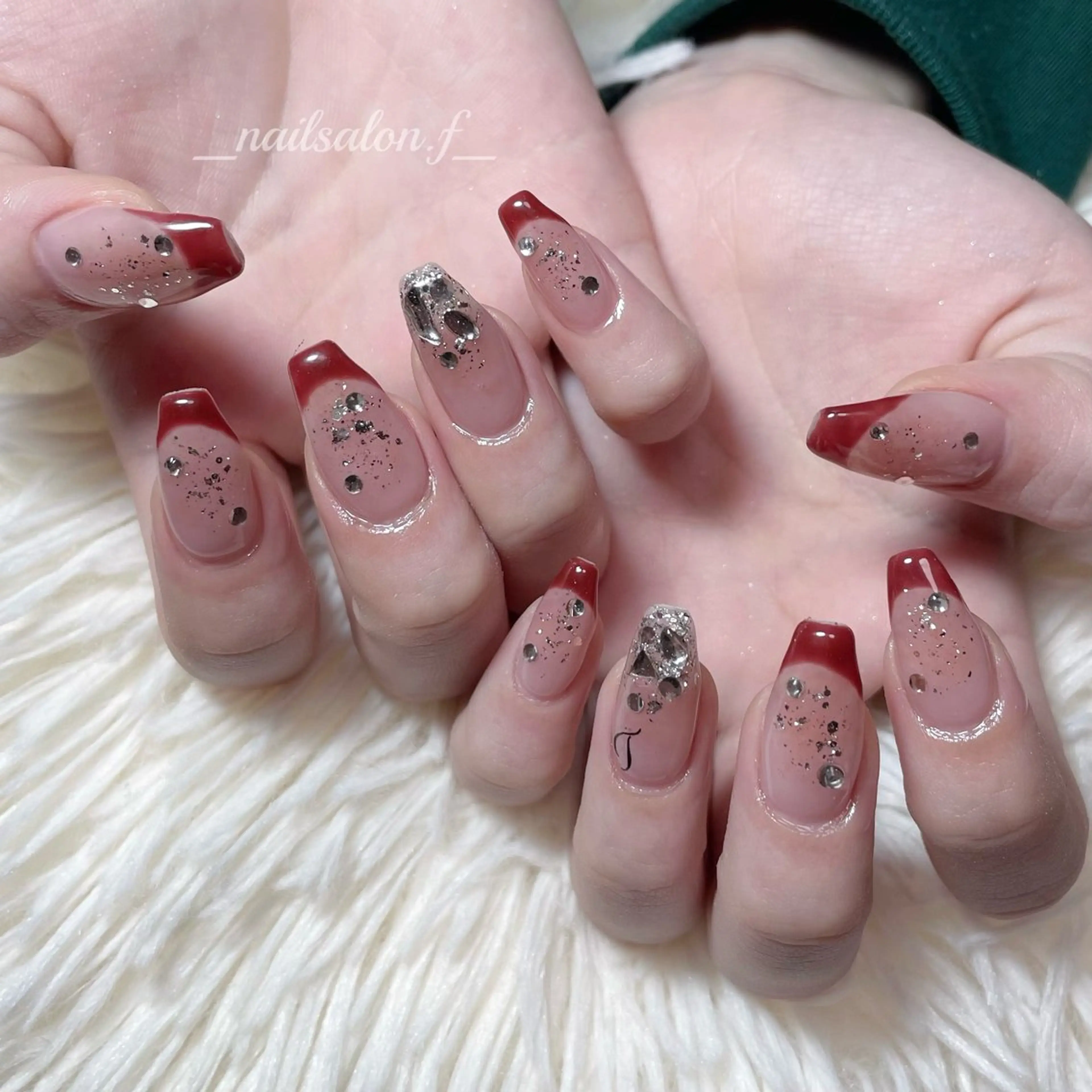 ネイル バレンタイン ハンドネイル Nailsalon Fのネイルデザイン