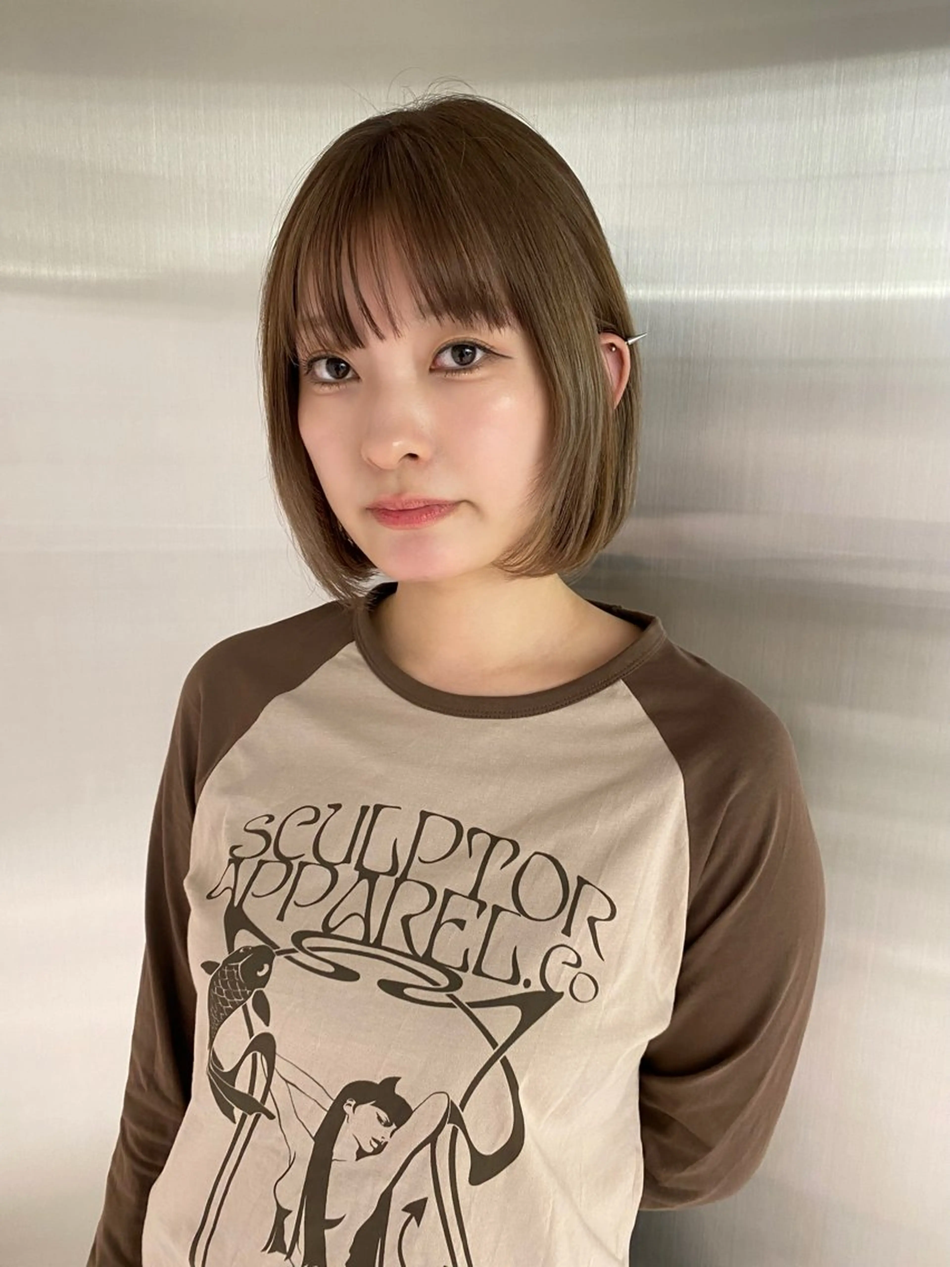 ショート カラー ハイトーンカラー ボブ カット ヘアカラー トリートメント 似合わせカット レイヤー/ボブのヘアスタイル