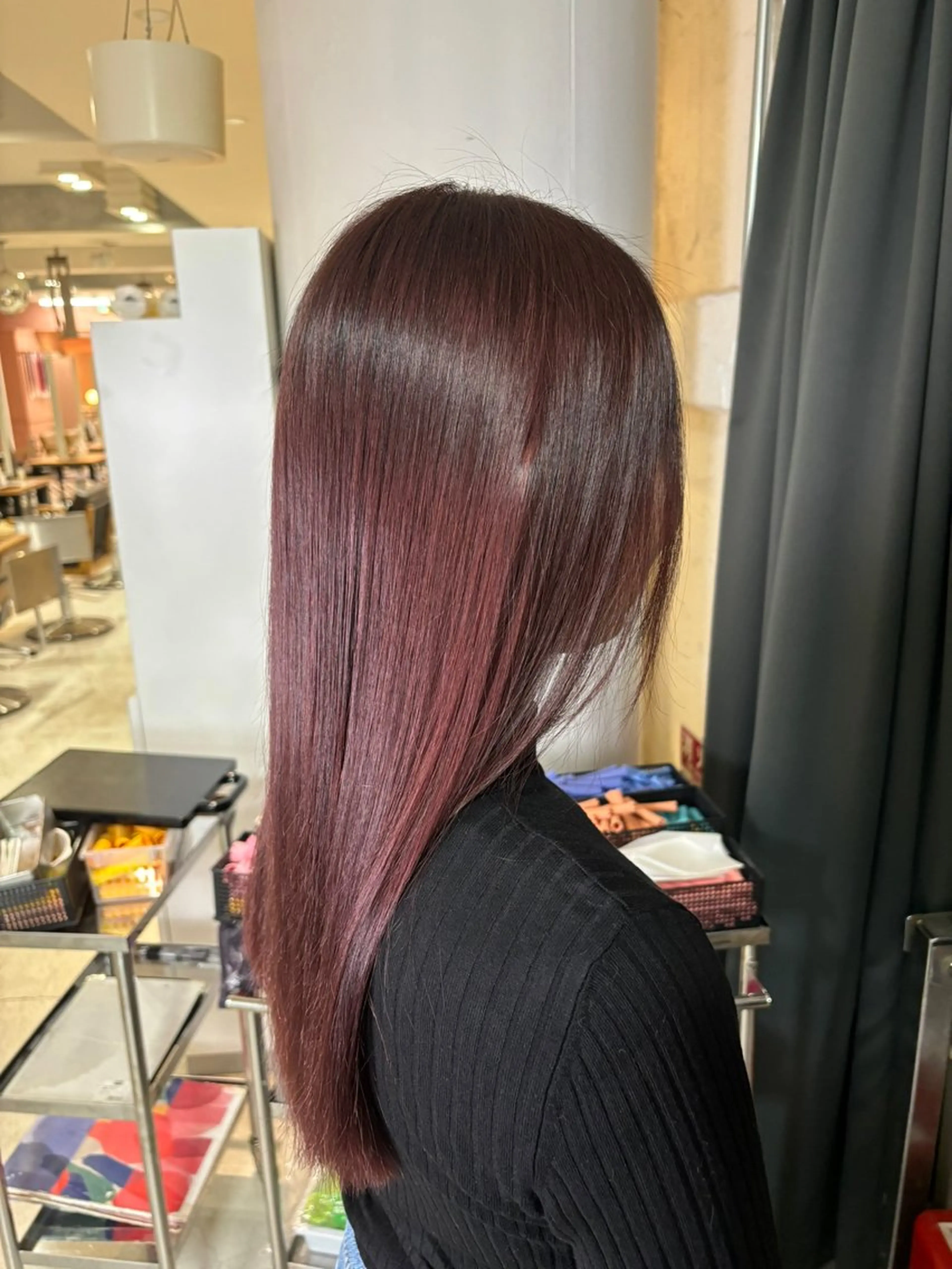 セミロング カラー ブリーチ ブリーチなしカラー レッドカラー ヘアカラー トリートメント 派手髪特化🫶 RYUSEI🐈‍⬛のヘアスタイル