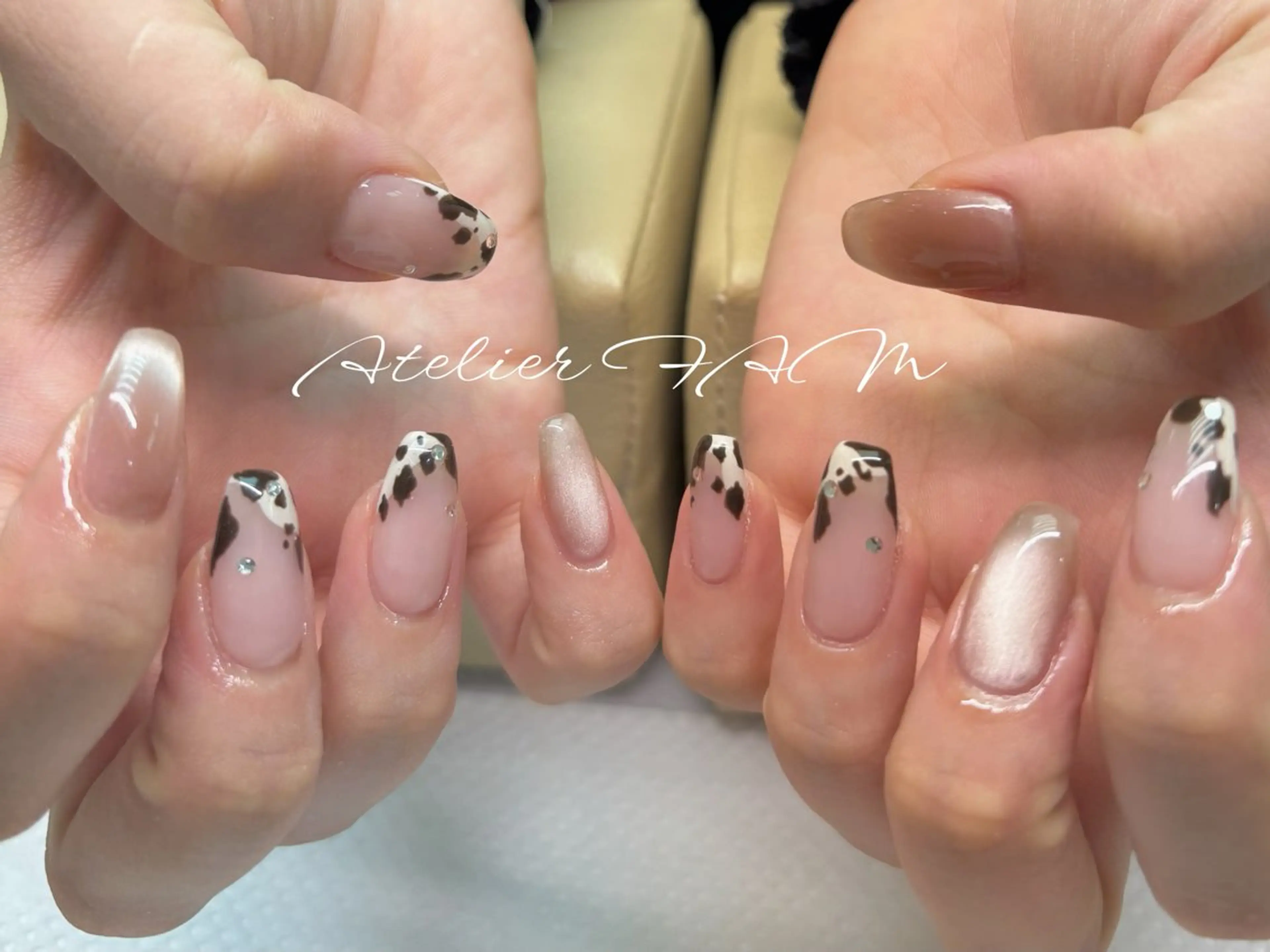 セミロング ハンドネイル nail&eyelashsalon atelier fam上本町店所属・アトリエ FAMのネイルデザイン