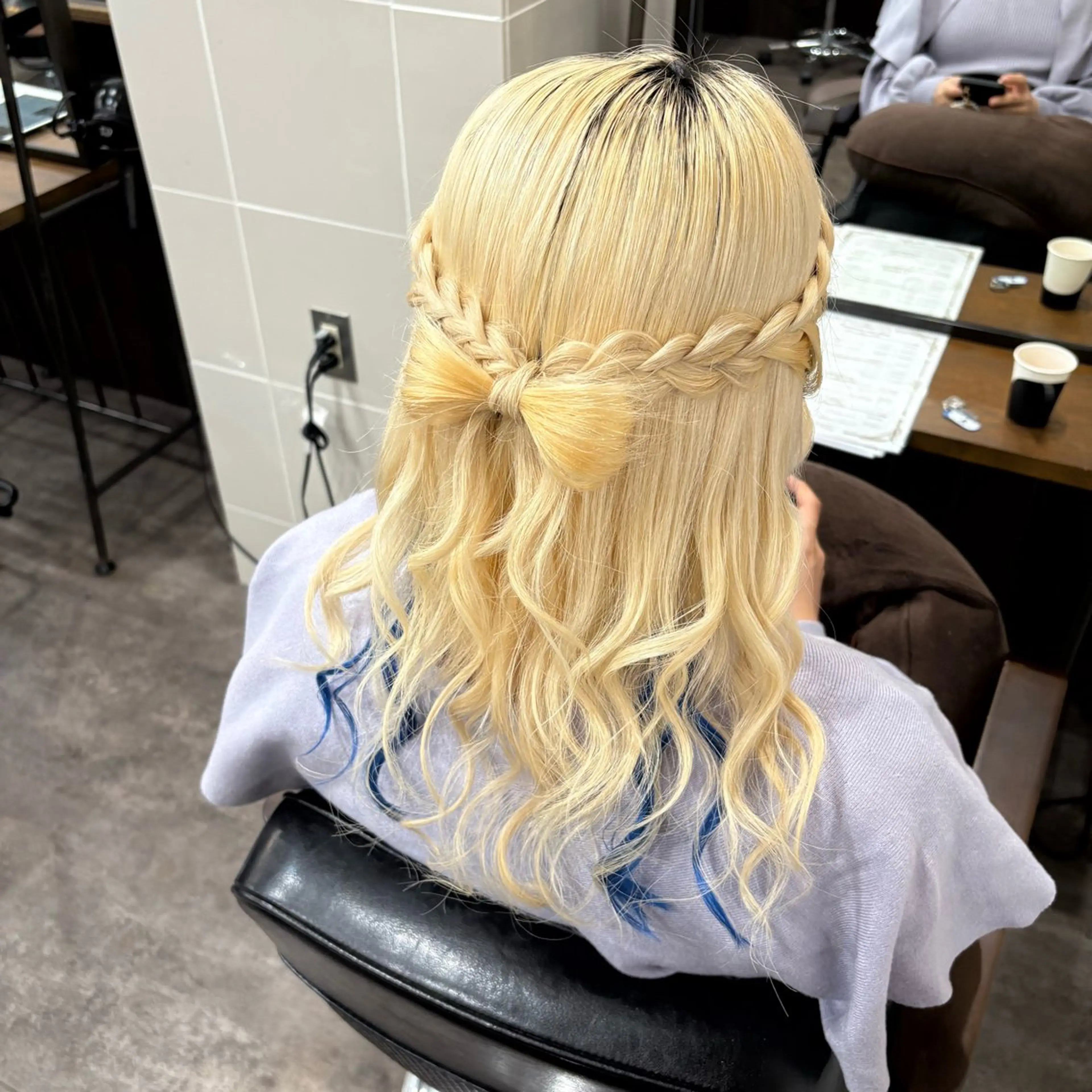 セミロング ヘアアレンジ ヘアセット 🦄🩵YUNA 🩵🦄のヘアスタイル