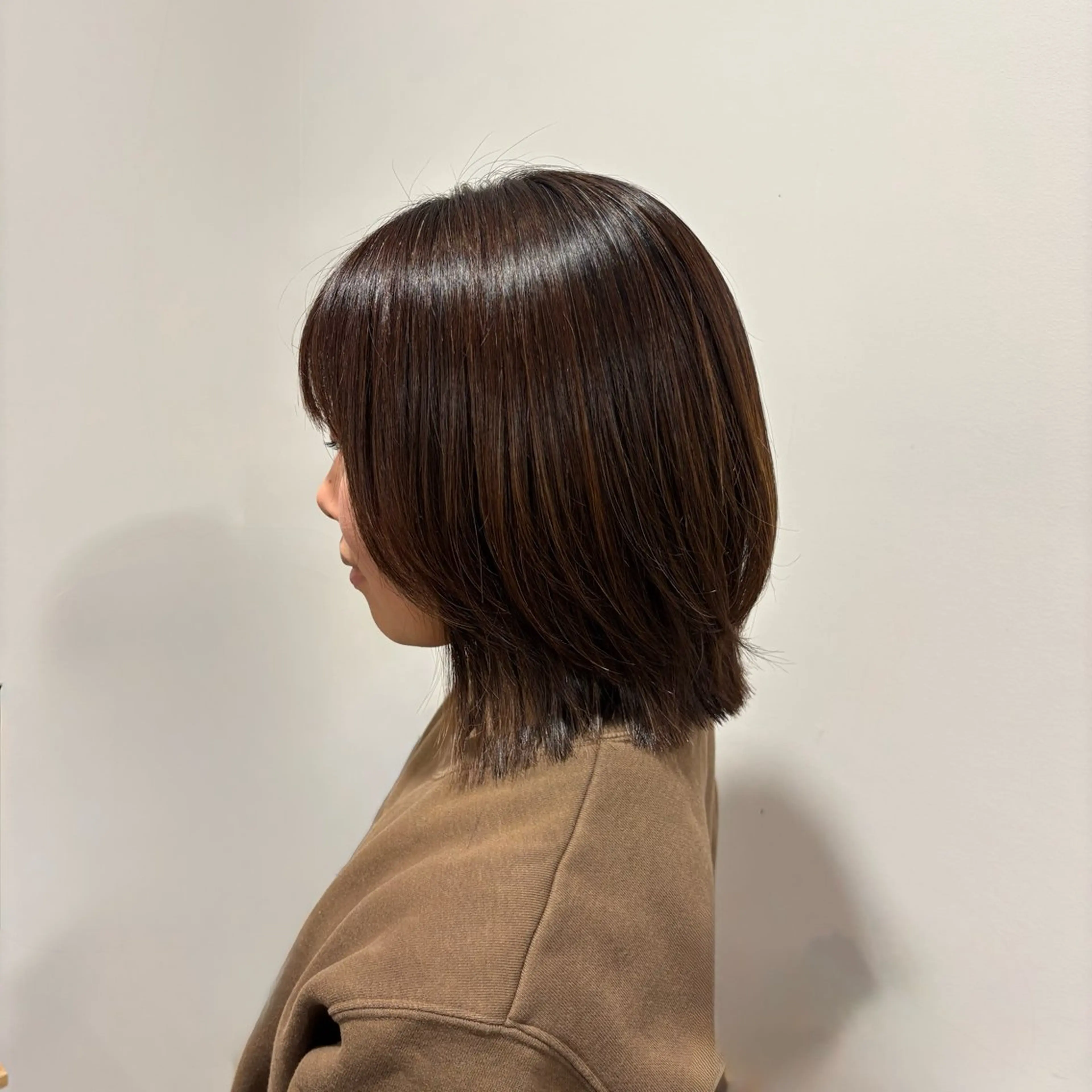 ミディアム ボブレイヤー ボブ レイヤーカット ボブ/外国人風カラー 🩵mikiのヘアスタイル