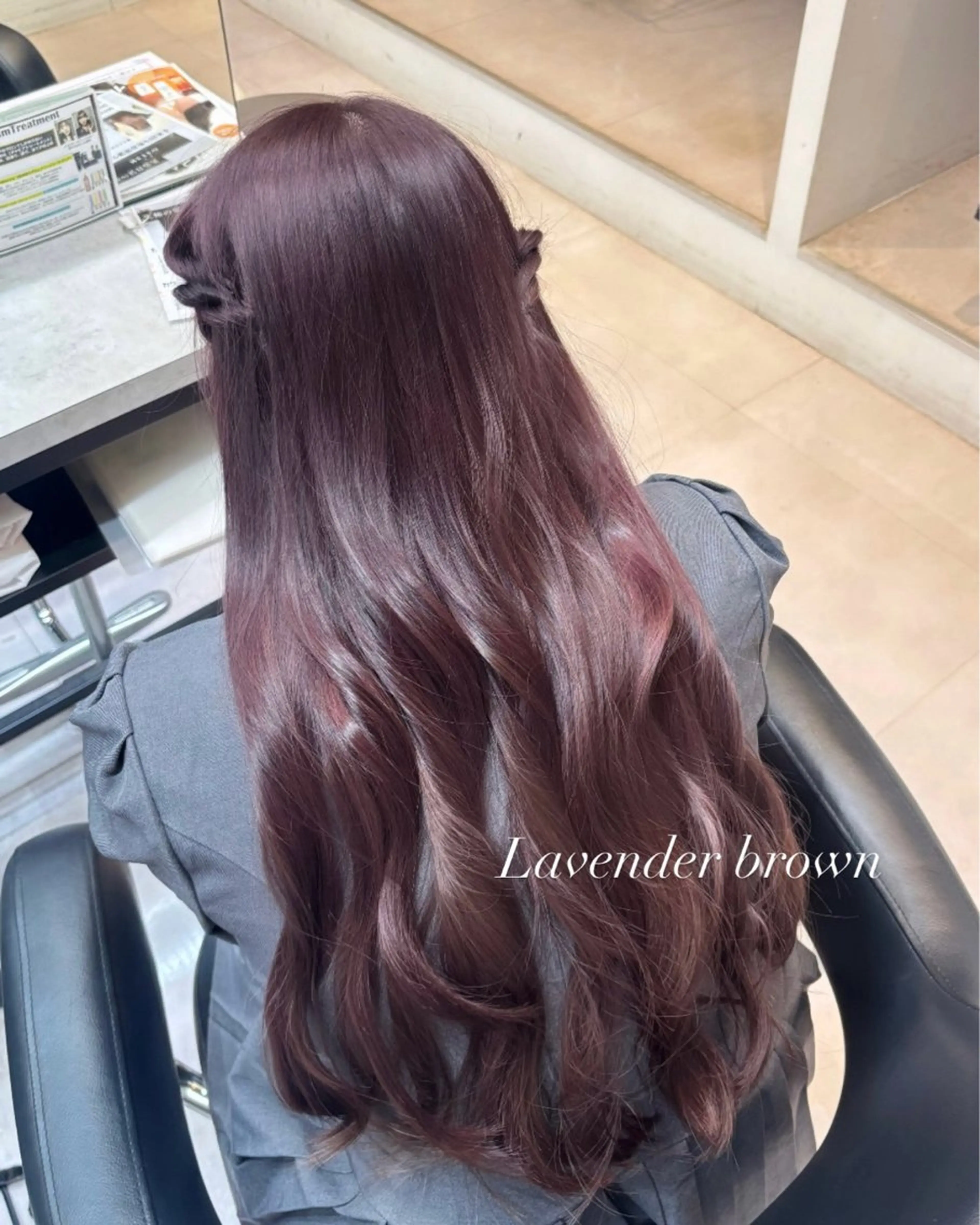 ロング カラー ブラウンカラー ダブルカラー ラベンダーカラー 髪質改善 ヘアカラー ダブルカラー🎀 / 髪質改善🪞✨/伽音のヘアスタイル