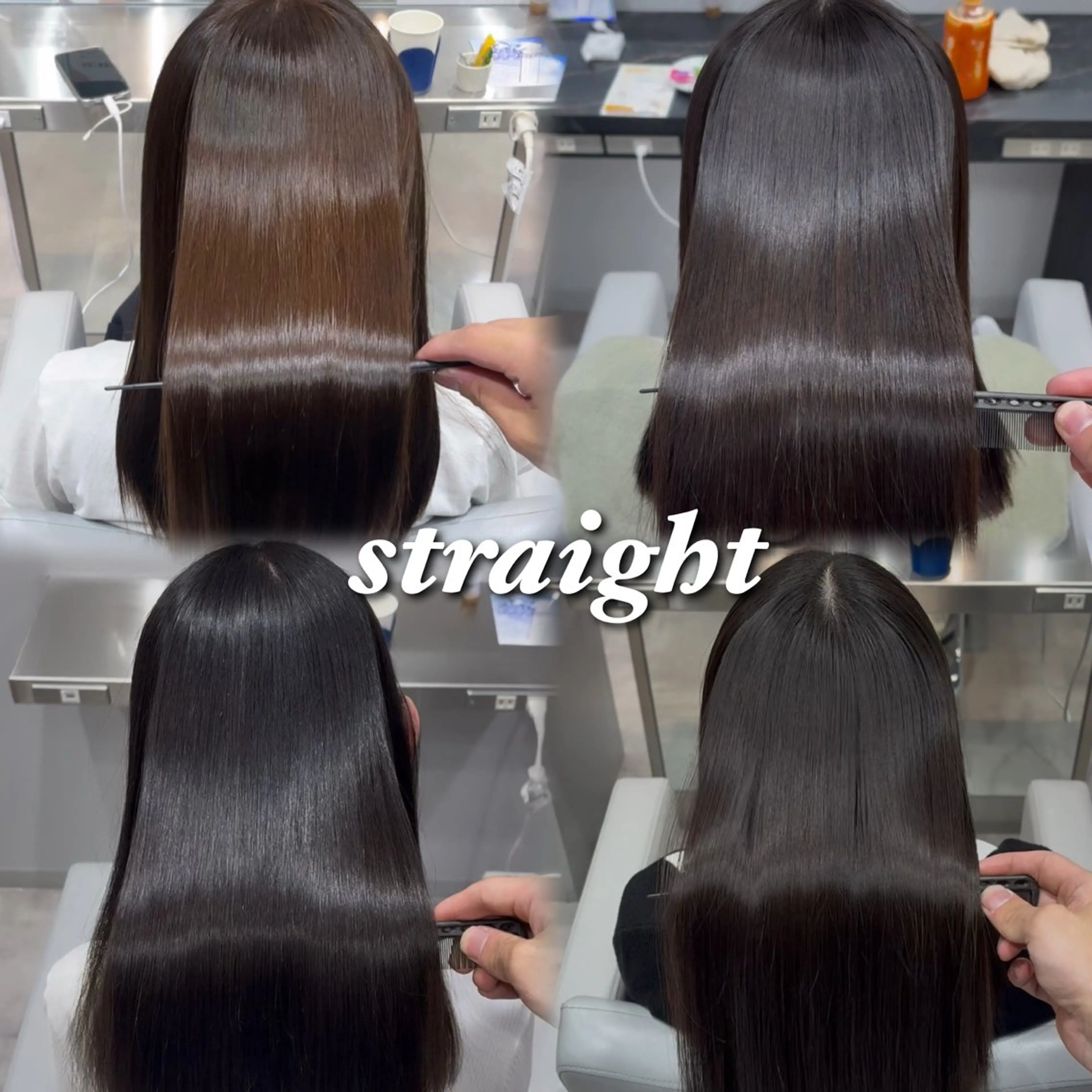 セミロング カット 縮毛矯正 トリートメント ヘアセット Hair&Make Allureのヘアスタイル