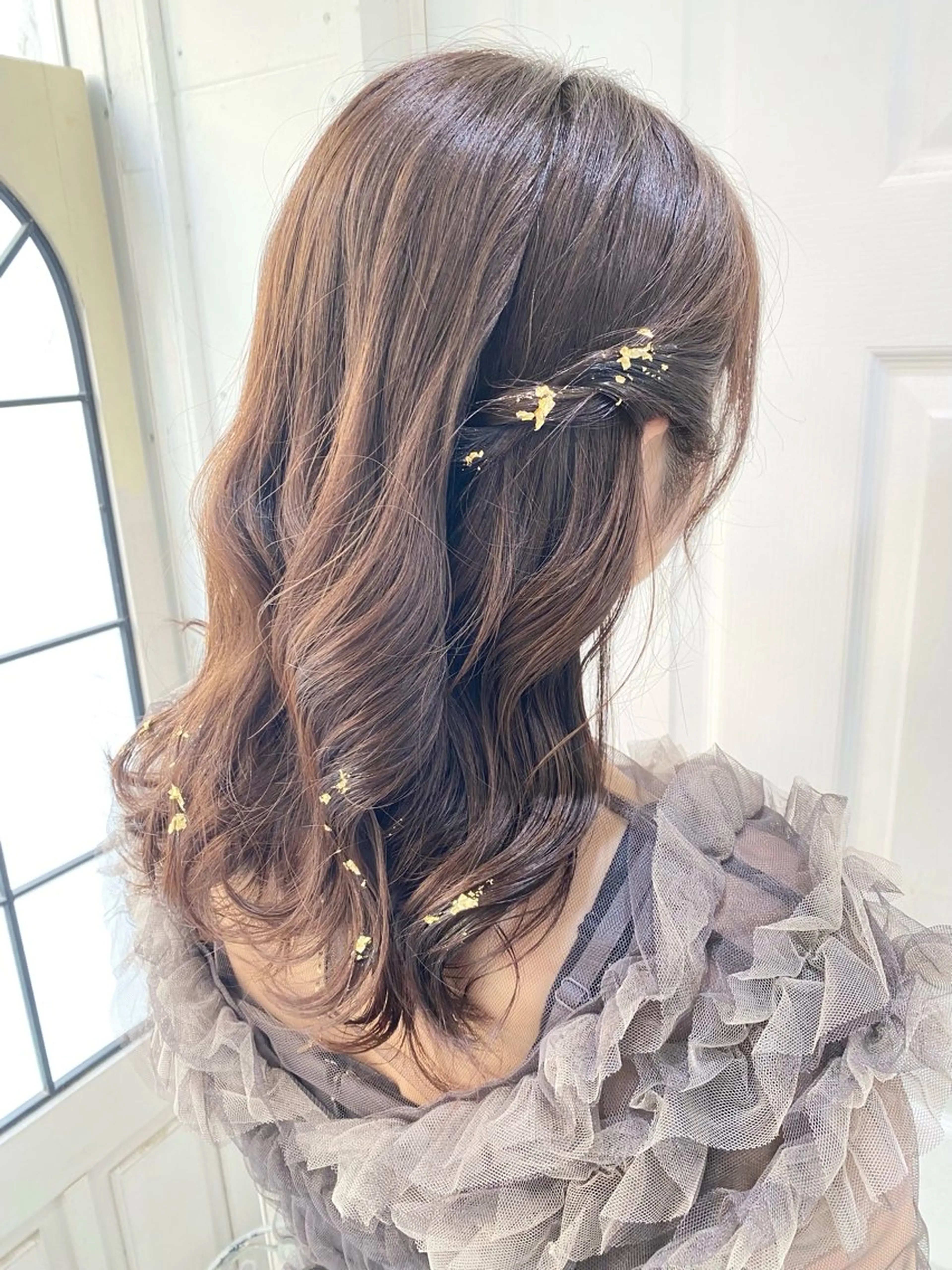 ヘアアレンジ ハーフアップ ヘアセット uros.所属・uros.中目黒 moekaのヘアスタイル