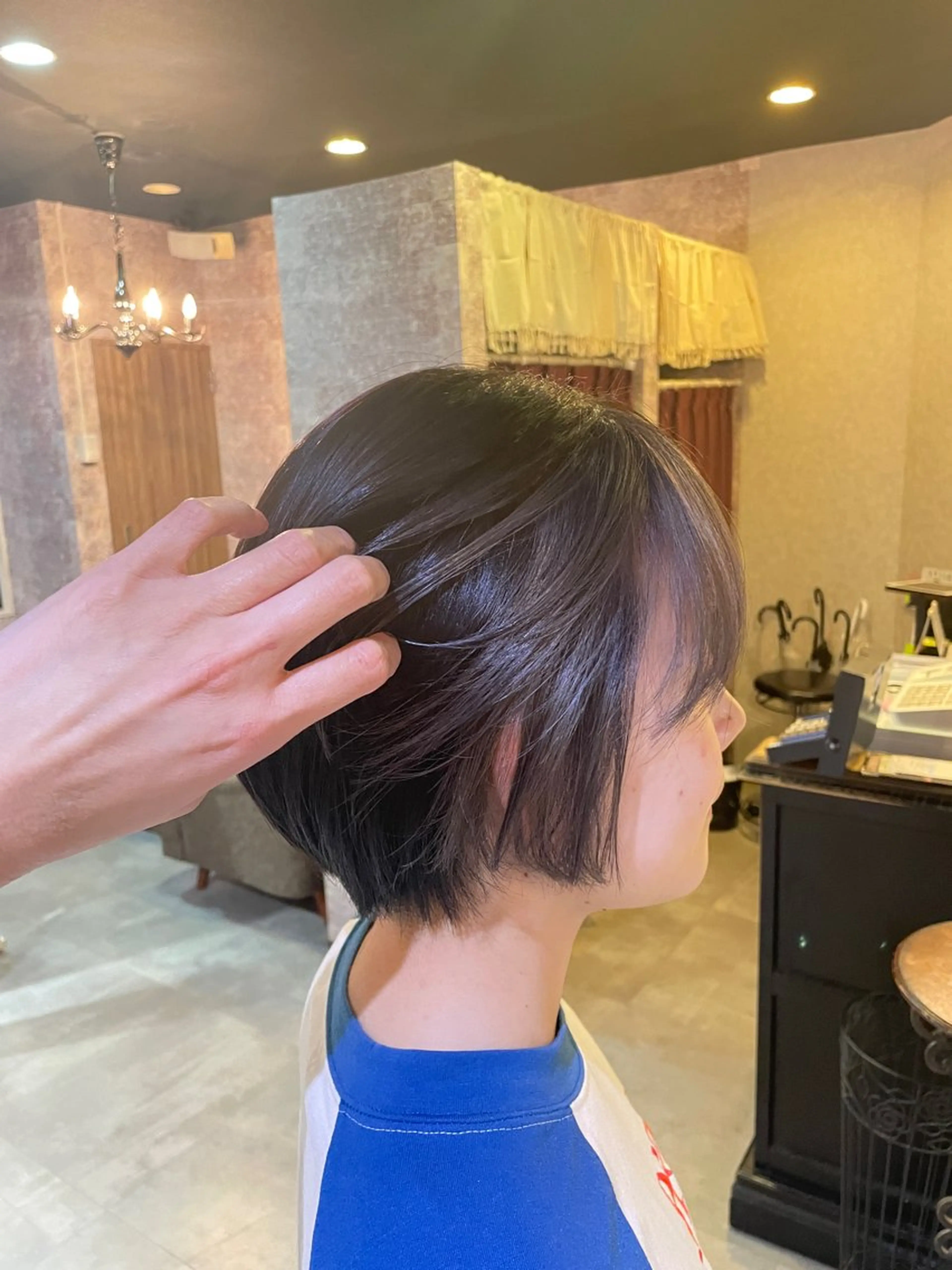 ショート カラー eim hair rink 長津田店所属・🫧透明感カラー 🫧しほのヘアスタイル