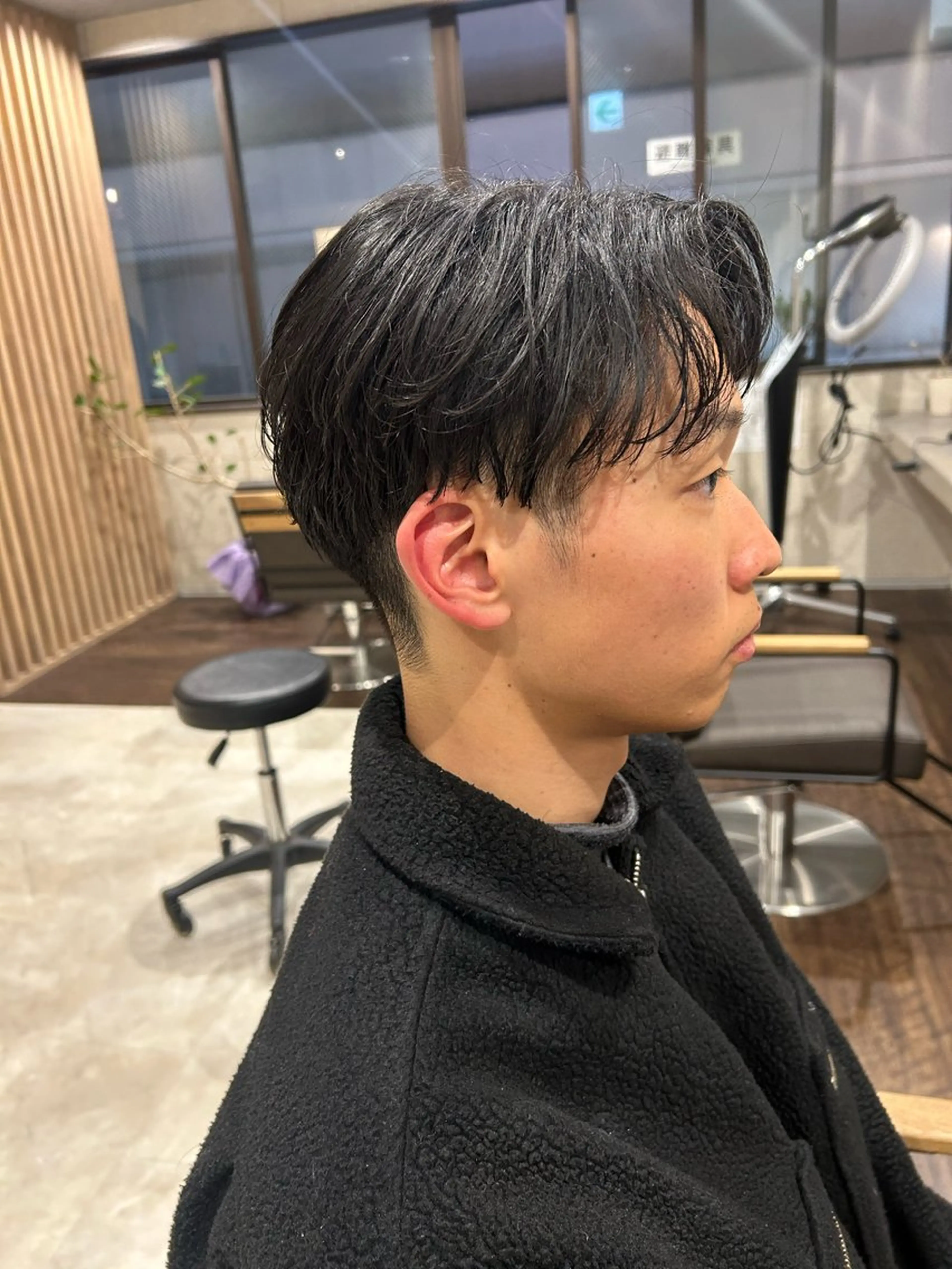 メンズ カット パーマ 宮之本 峻也のヘアスタイル