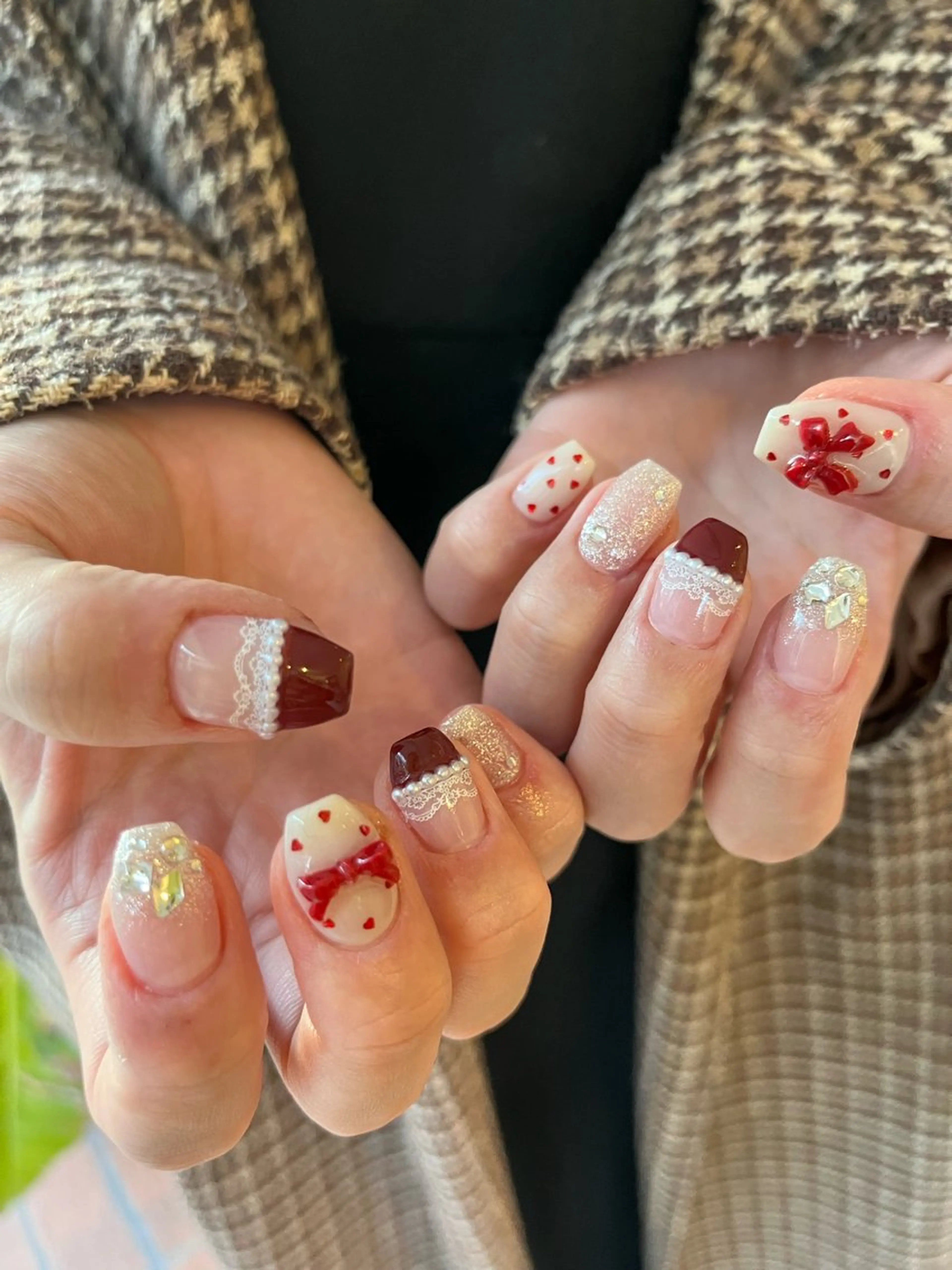 ネイル ハート ハンドネイル ballie／小野原 なつみのネイルデザイン