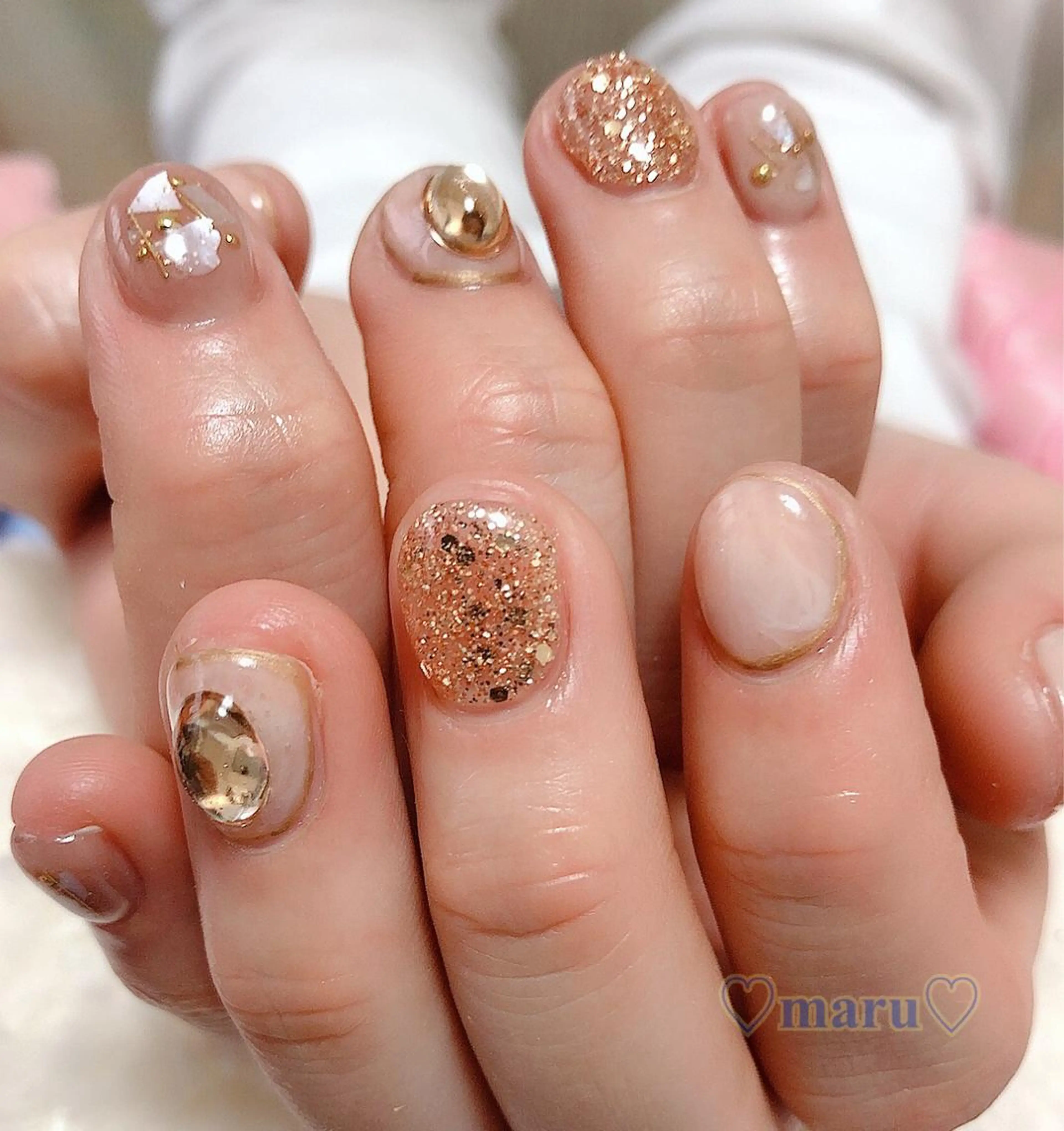 ネイル ハンドネイル フットネイル まるみ ♡のネイルデザイン