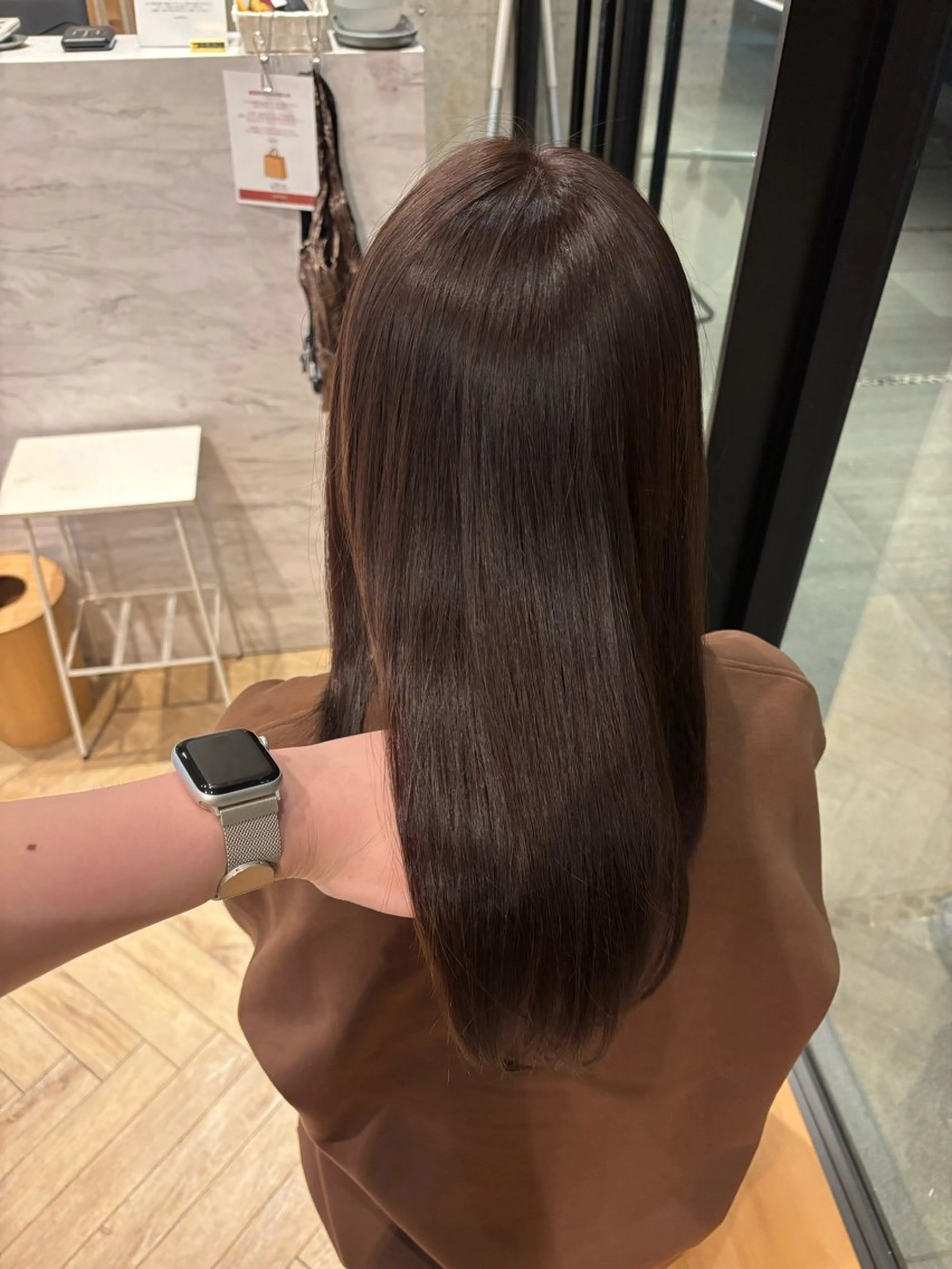 セミロング ヘアカラー トリートメント 透明感カラー🤎/ ツヤカラー/さくらのヘアスタイル