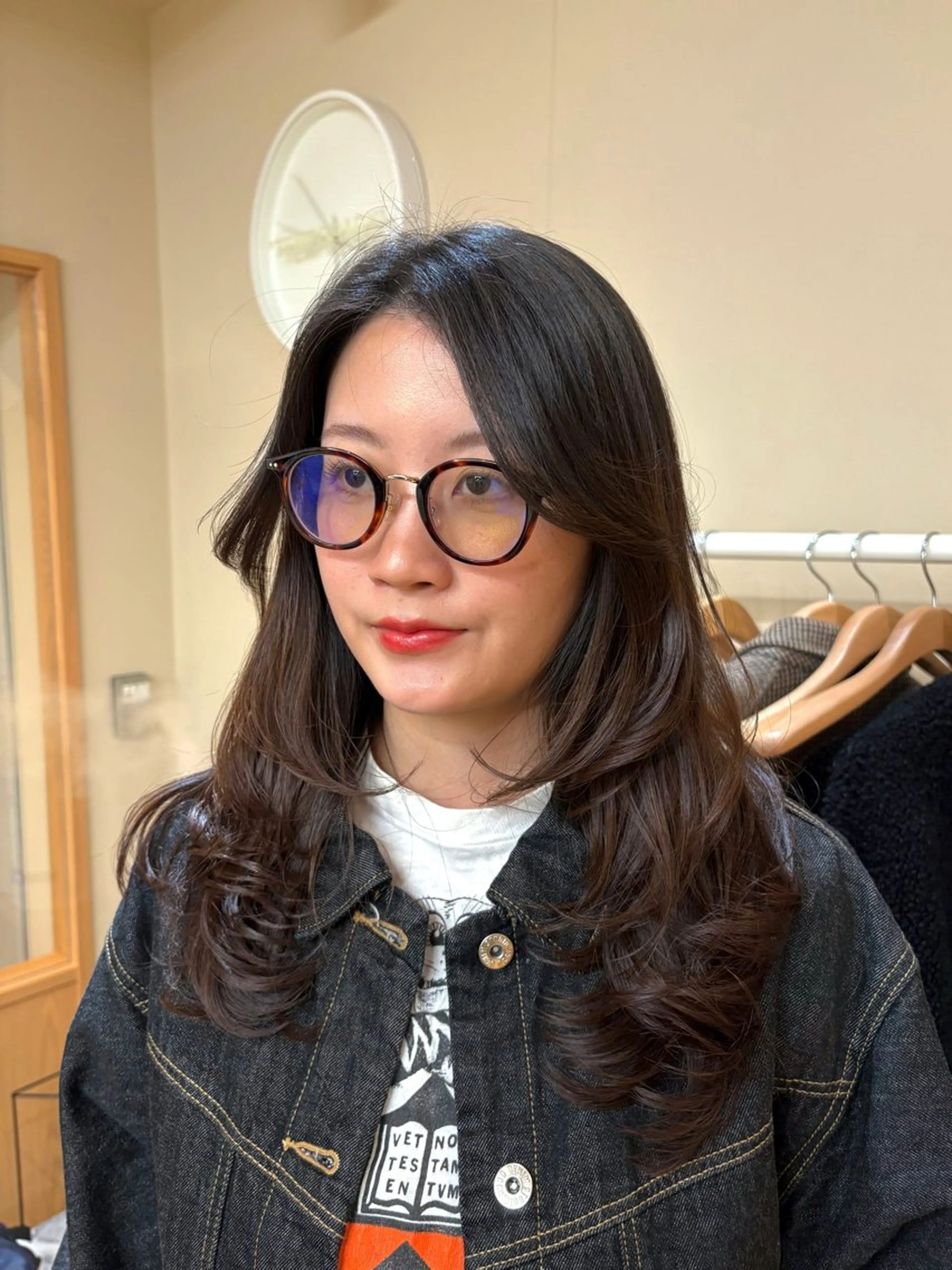 ロング レイヤーカット カット ヘッドスパ 暖色＊ベージュ ＊くらたあやかのヘアスタイル