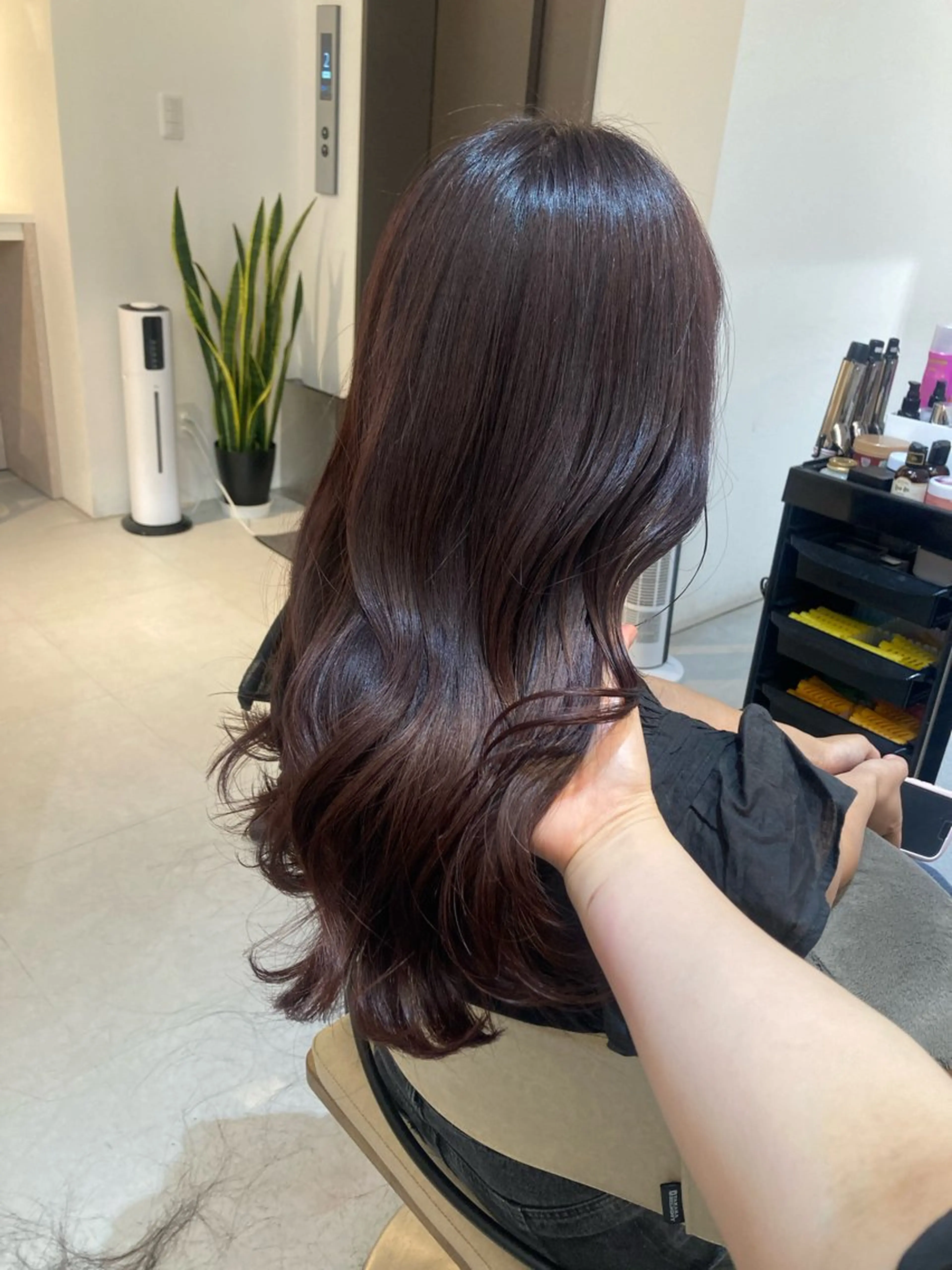 セミロング カット ヘアカラー トリートメント ✨色持ちの良い艶 カラー✨蟹江真世のヘアスタイル