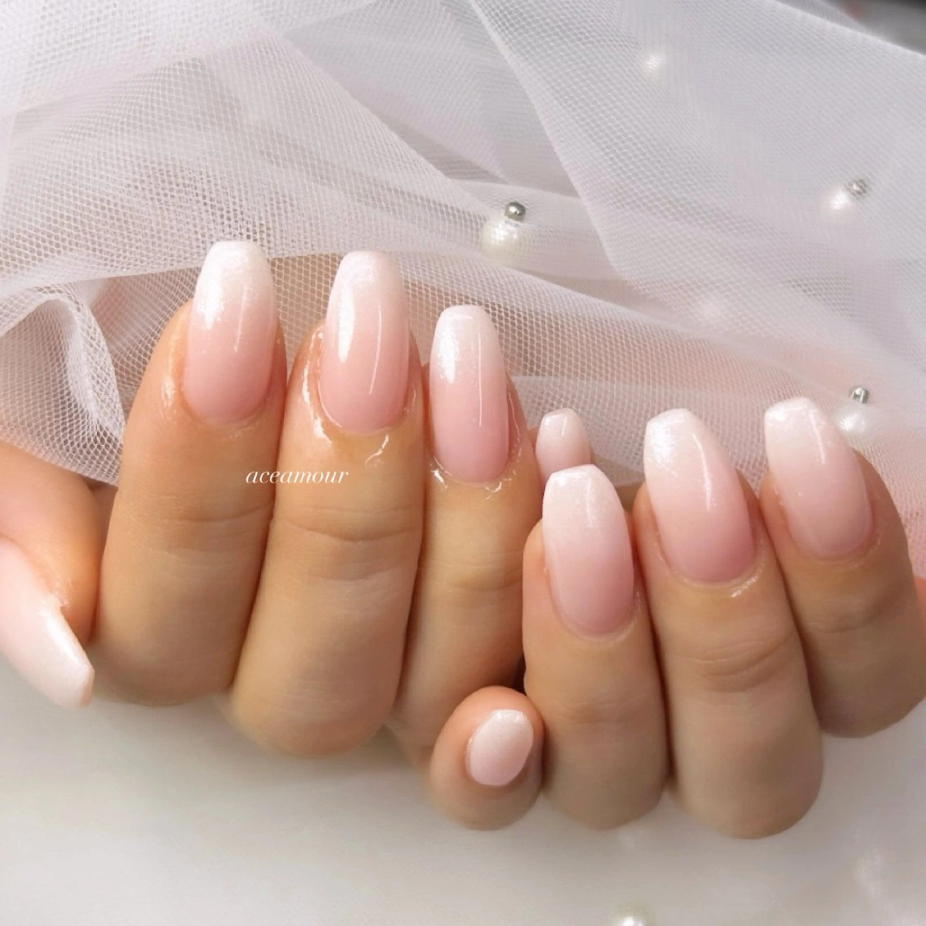 ネイル ハンドネイル ハンドケア ネイル/耳つぼ /新ホワイトニングのネイルデザイン