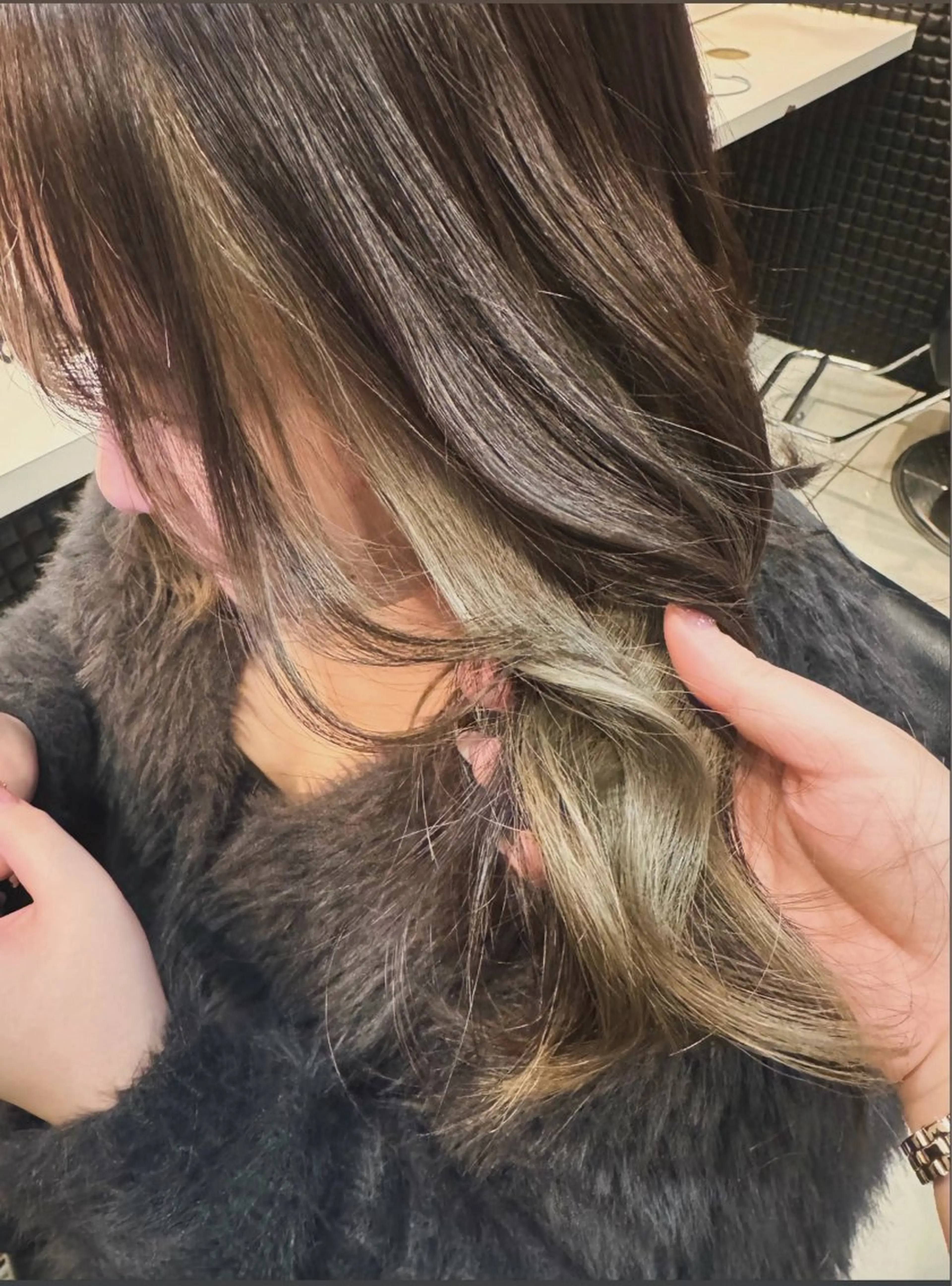 ミディアム カラー ミストバング フェイスフレーミング ハイトーンカラー特化 🐾小林舞衣🌙のヘアスタイル