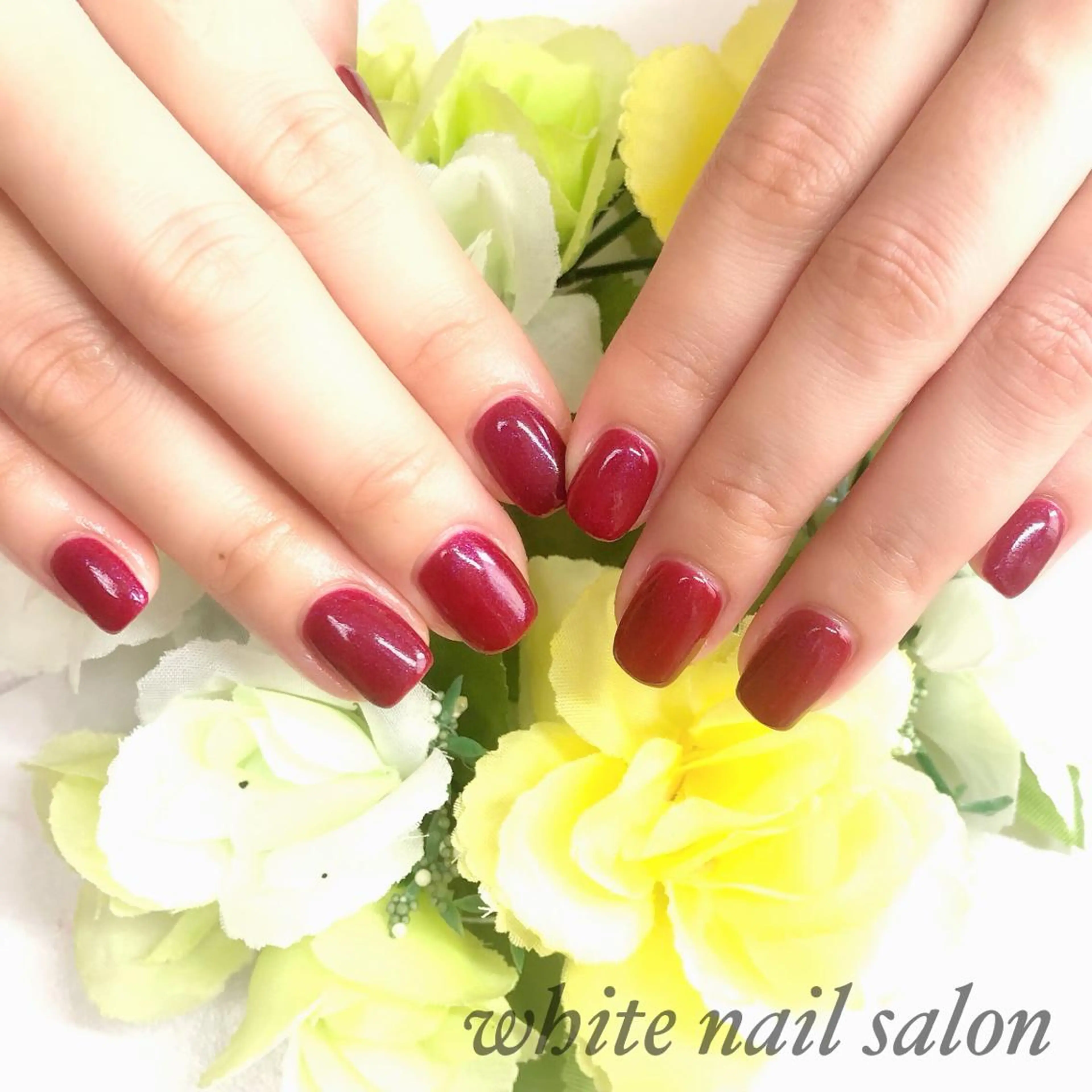 ネイル フットネイル ジェルネイル ハードジェル オフィスネイル ワンカラーネイル ハンドネイル white nail salonのネイルデザイン