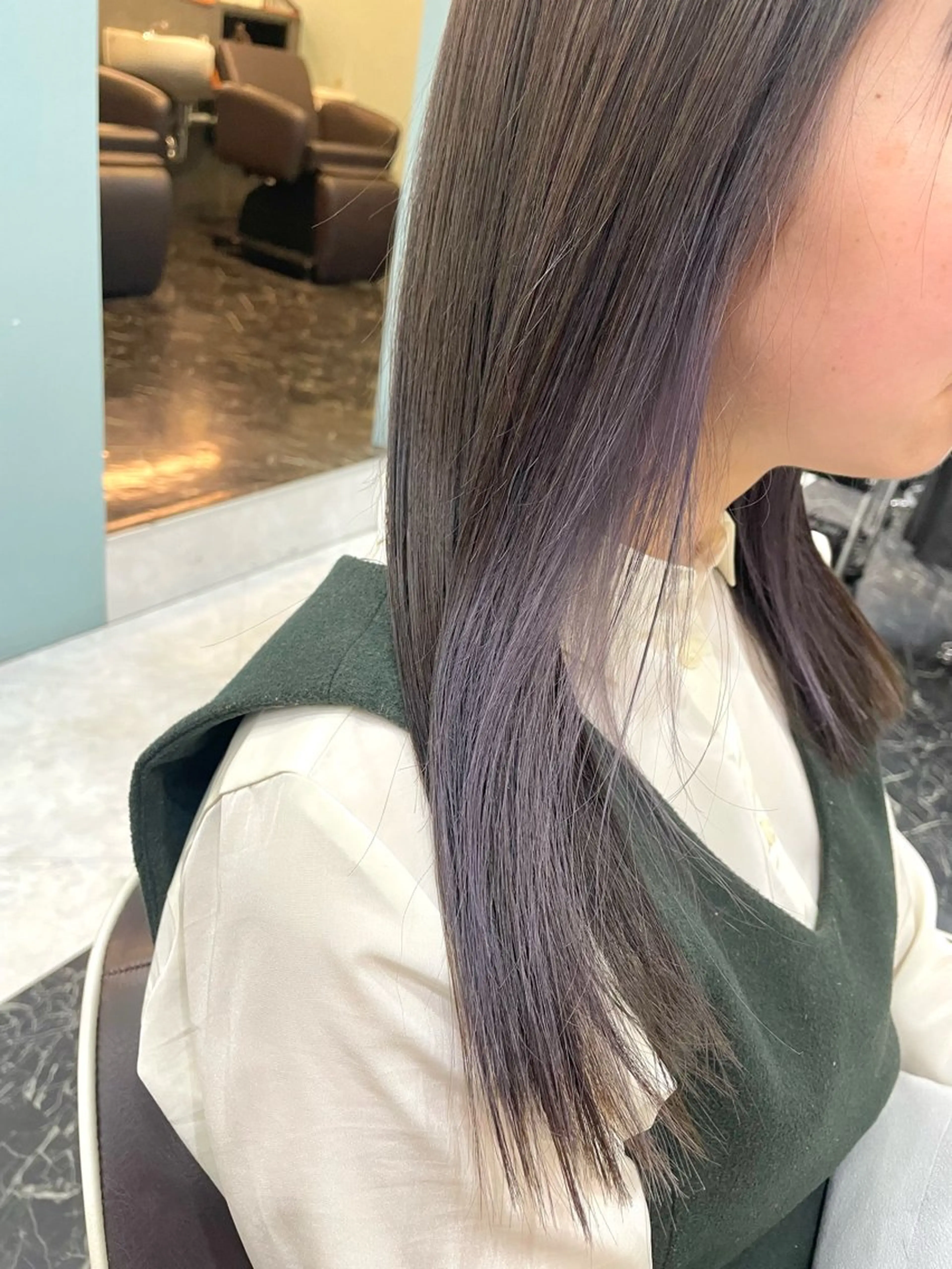 ロング カット ヘアカラー 亀川蓮 Agu hairのヘアスタイル