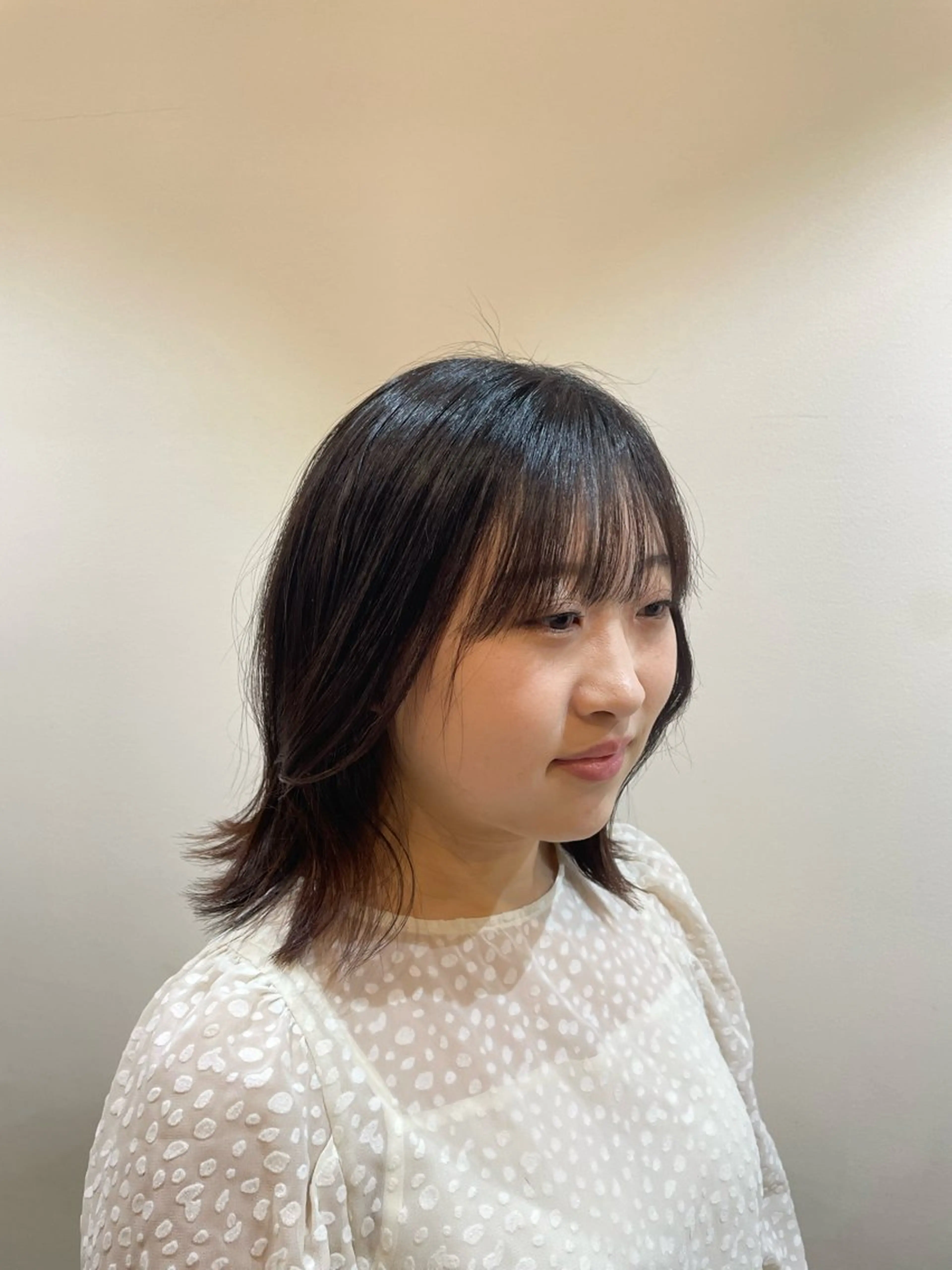 ミディアム 顔周りカット 外ハネヘア Nepenjiはなれ所属・カットモデル募集中 🌷なつきのヘアスタイル