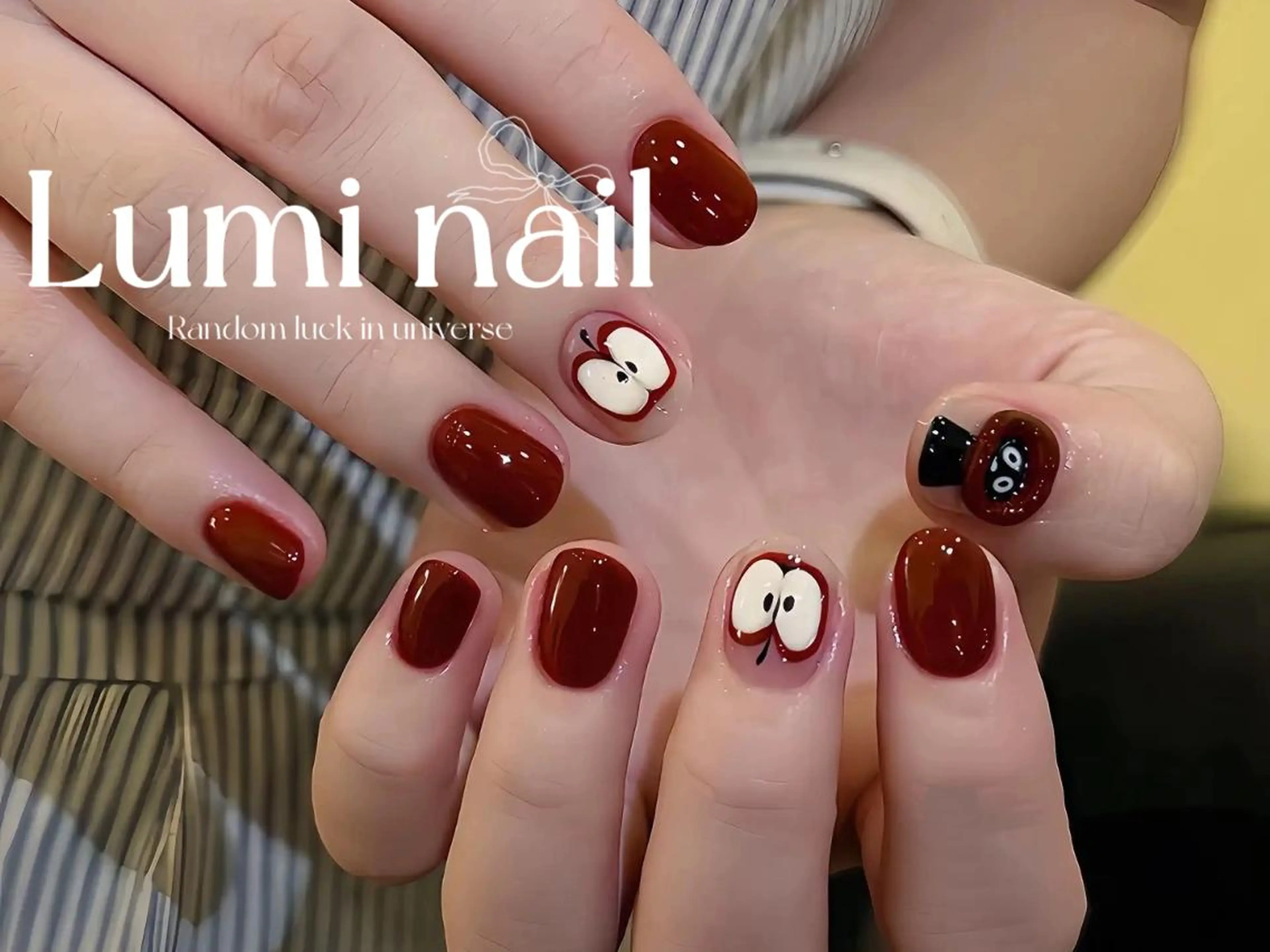 ネイル ツイードネイル 冬ネイル クリスマス 神崎 理沙のネイルデザイン