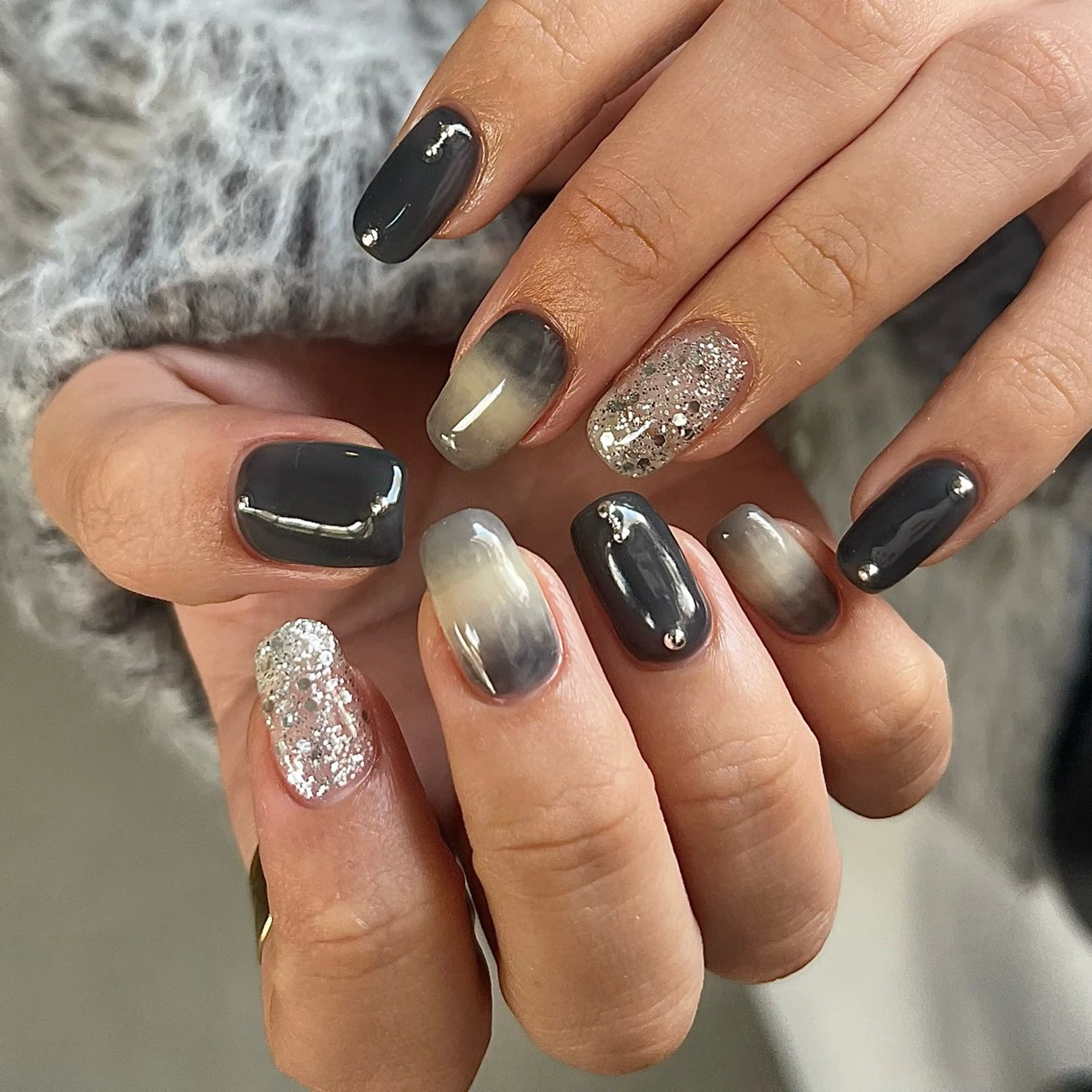 ネイル グリーン ハンドネイル nail salon O (en)所属・vegh. nail／阿波座のネイルデザイン