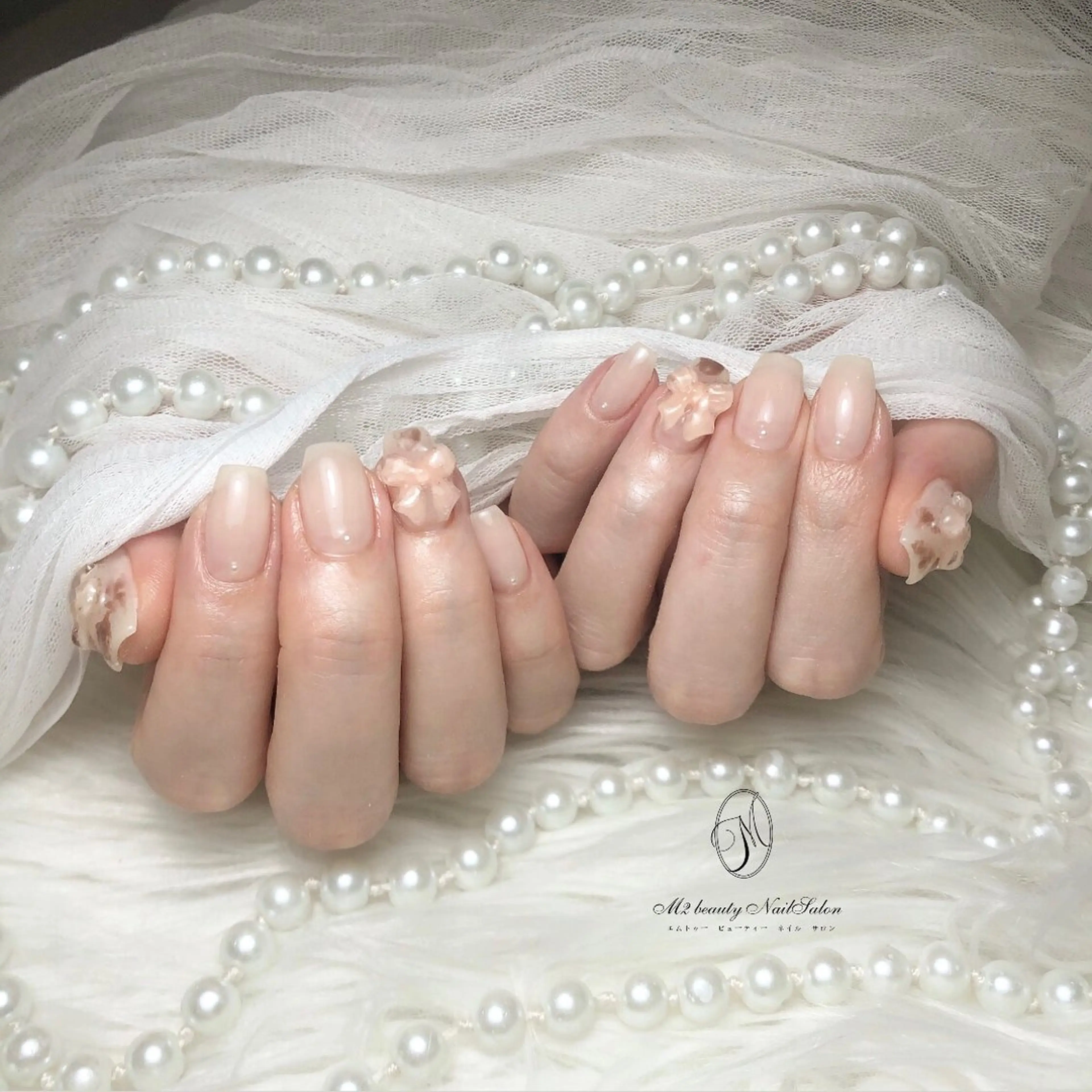 ネイル アートネイル 長さ出し ジェルネイル パラジェル スカルプネイル ハンドネイル M2 beauty Nankaのネイルデザイン