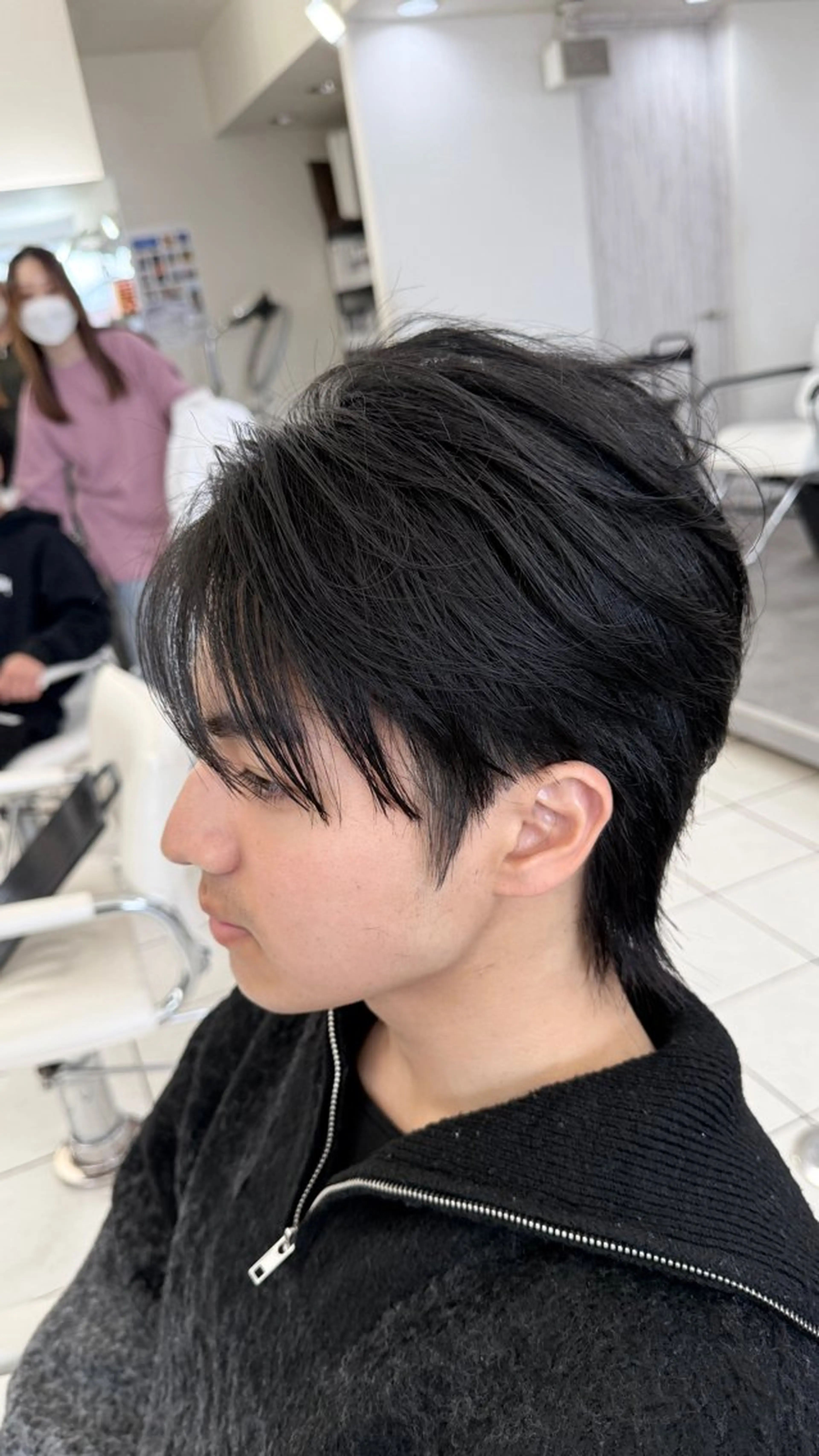 ショート メンズ センターパート メンズパーマ メンズカット× 毛流れパーマ/河原田のヘアスタイル