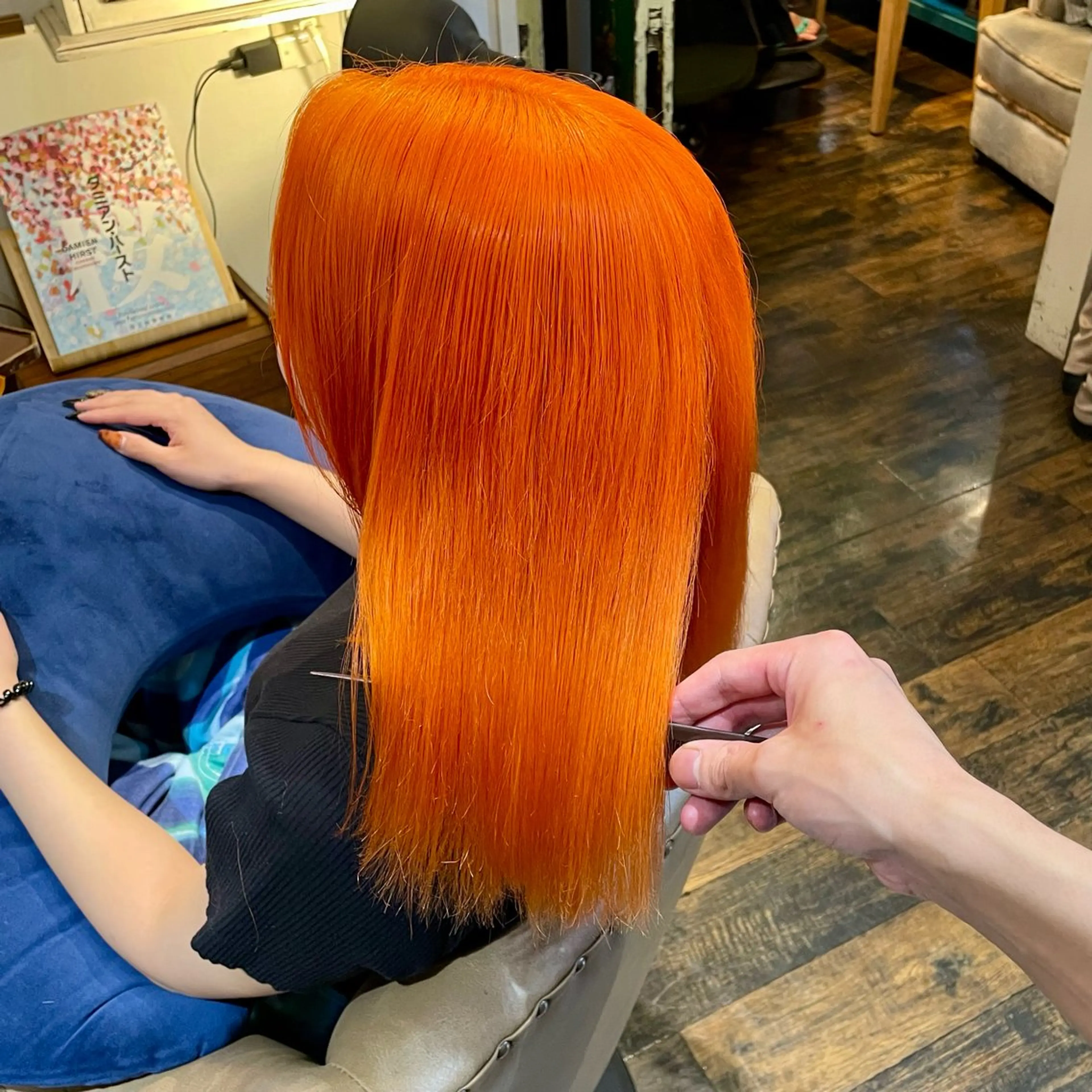 セミロング カラー ブリーチ ケアブリーチ 飯田 実歩(じっぽ)のヘアスタイル