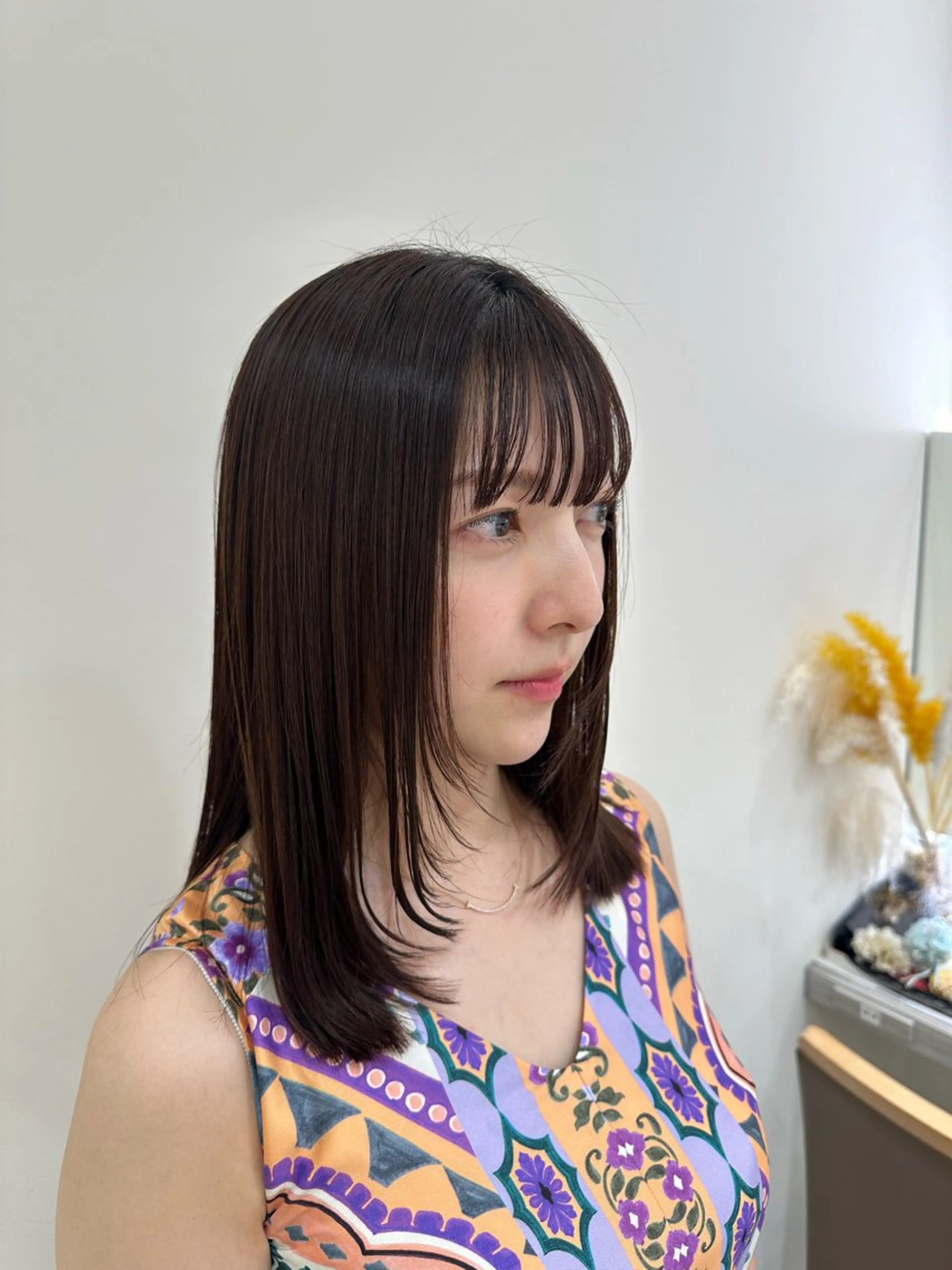 カラー ヘアアレンジ タイトボブ個性派カラ ーAKANEのヘアスタイル
